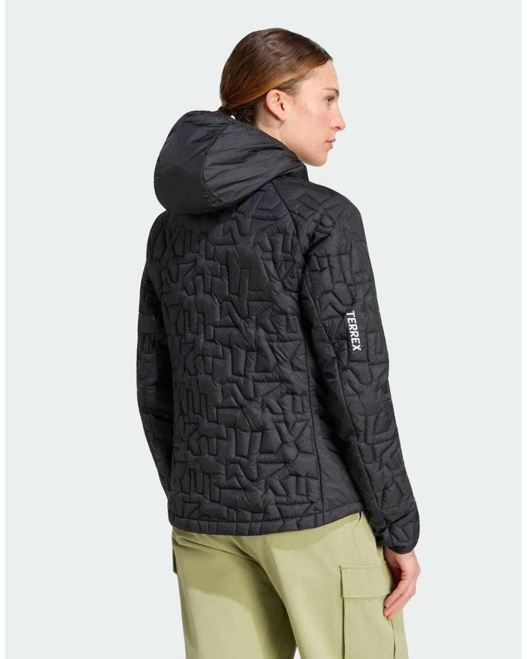 Adidas Originals Gray Terrex Xperior Primaloft Loose Fill Insulated Hooded Jacket