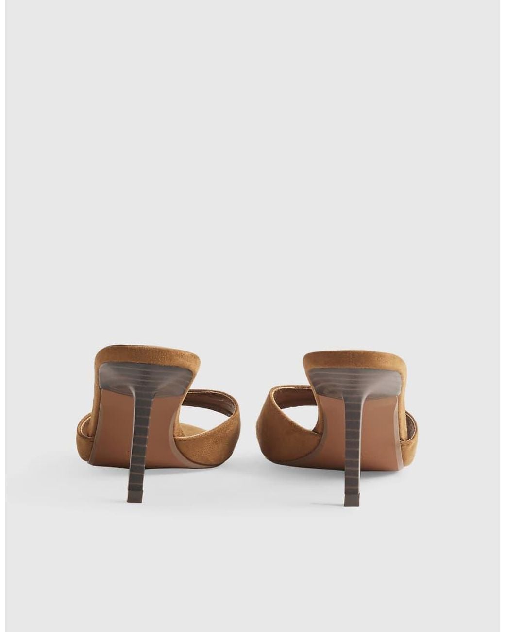 River Island Natural Mule Heeled Sandals