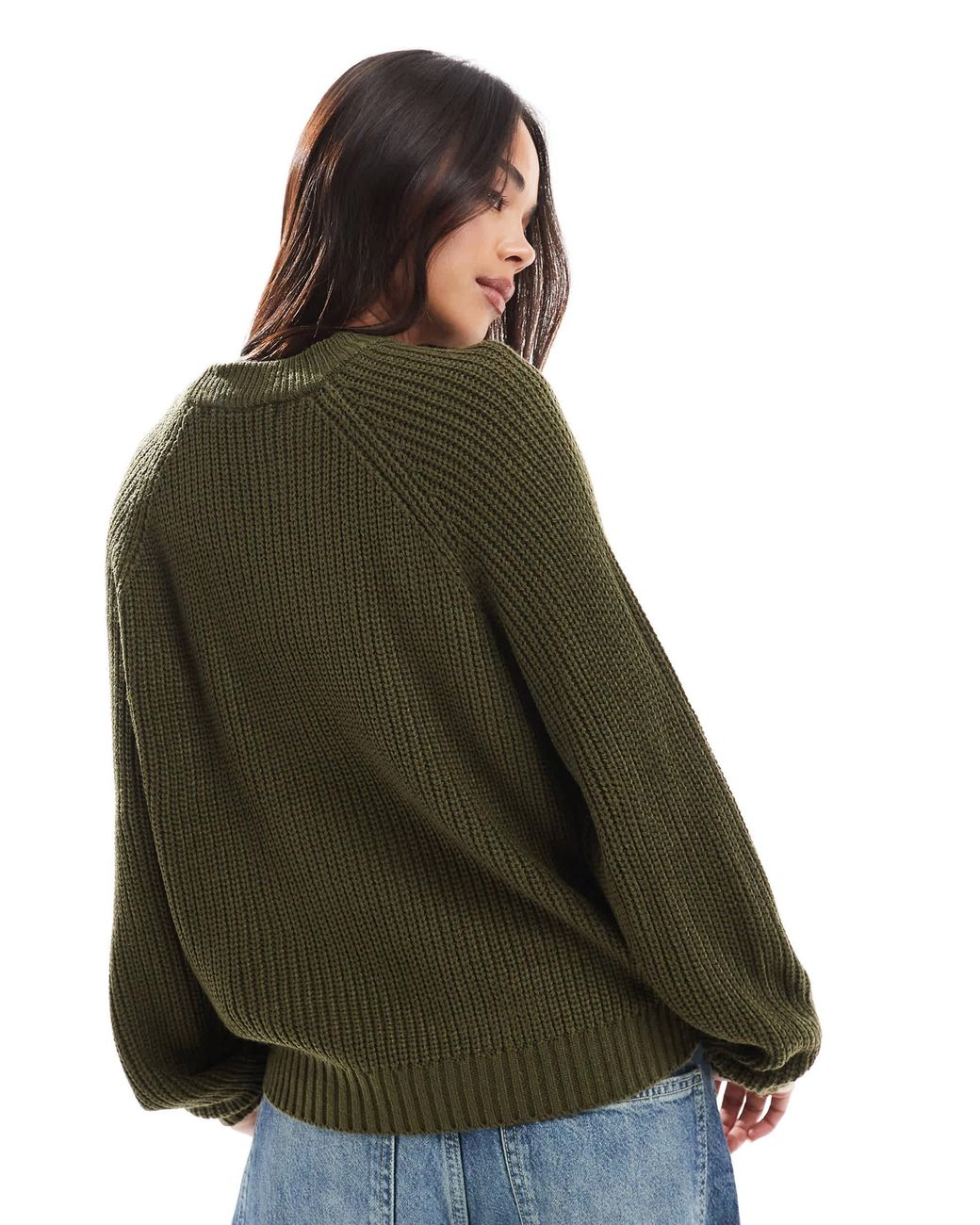 Pull ras Threadbare en coloris Green