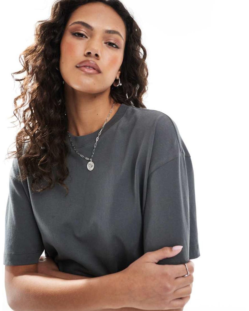 Cotton On Gray Oversized Boxy Tee