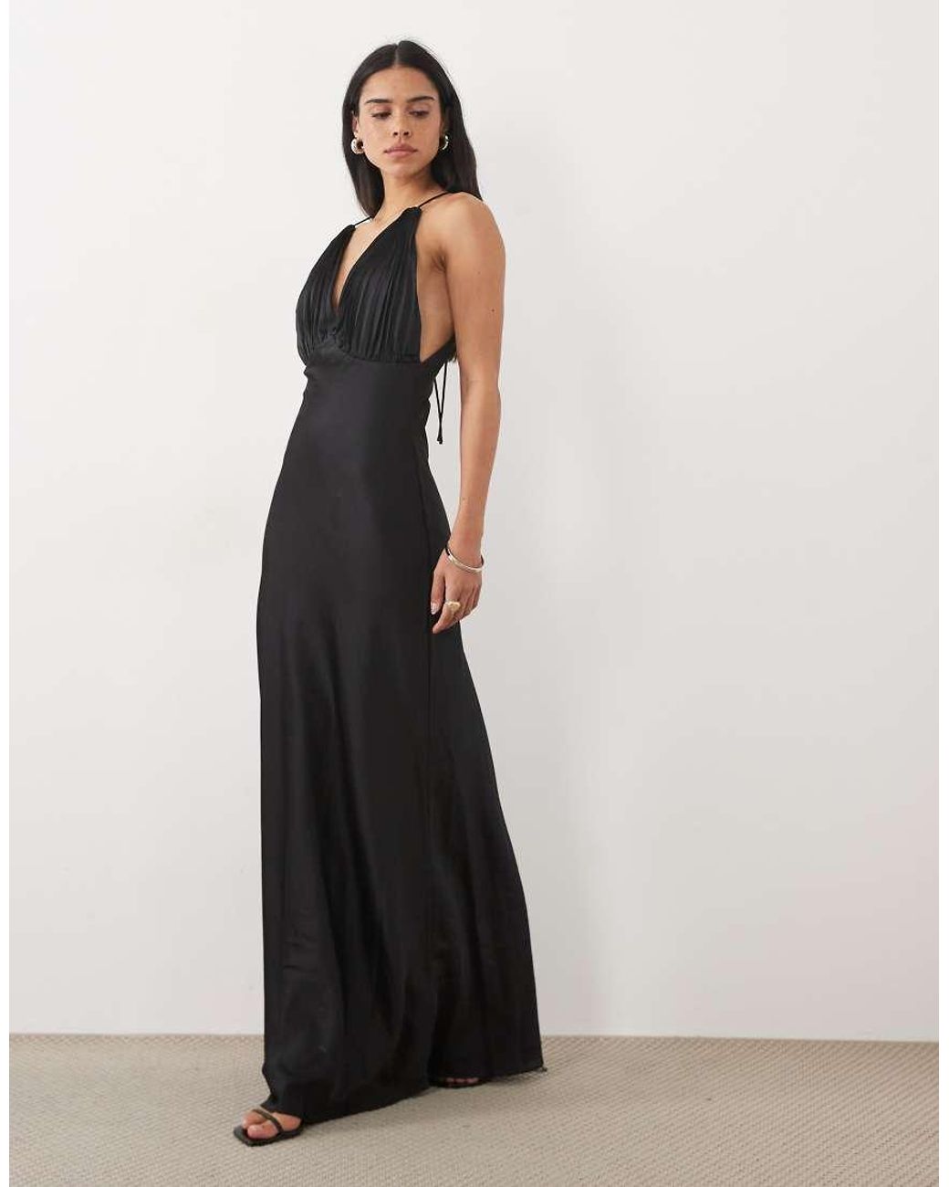 True Decadence White Pleated Halterneck Midaxi Dress