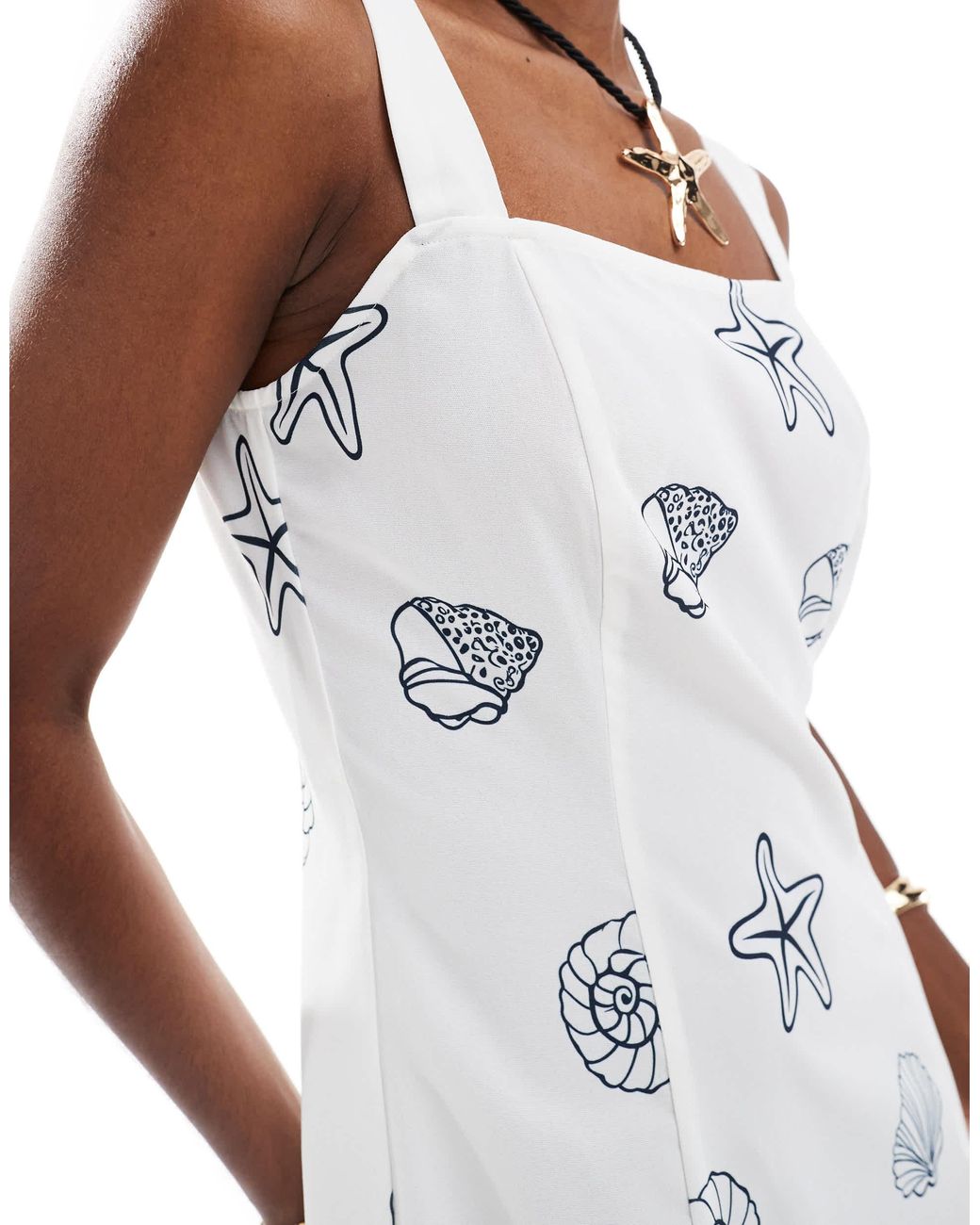 Vero Moda White Cami Strap Mini Dress