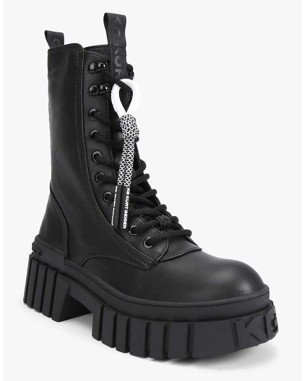 KG by Kurt Geiger Black Tegan Lace Up2 Low Ankle Boots