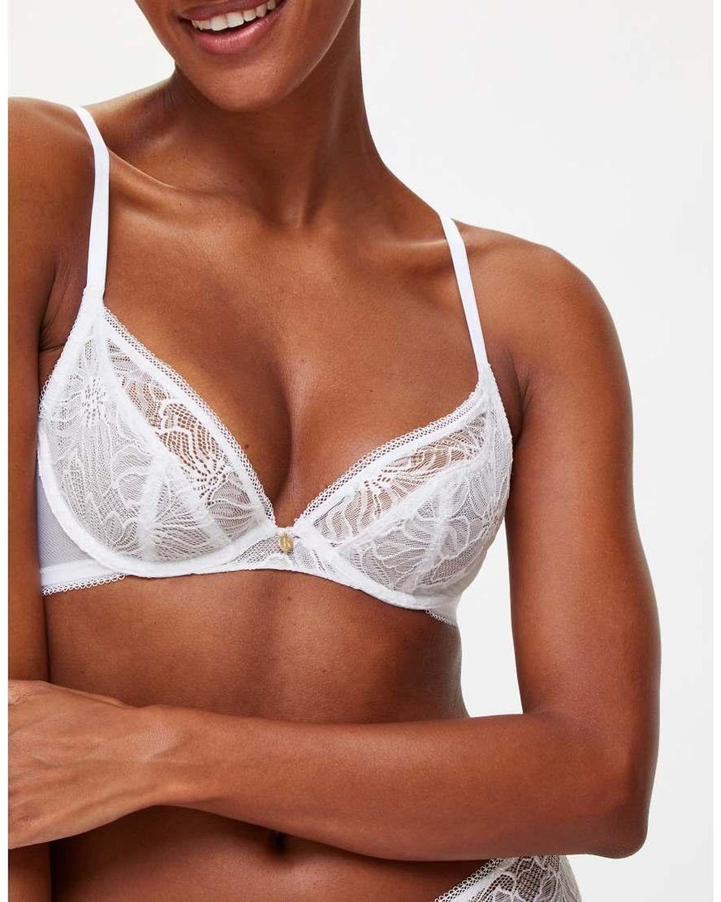KBX White Knickerbox Alice Non Pad Plunge Bra