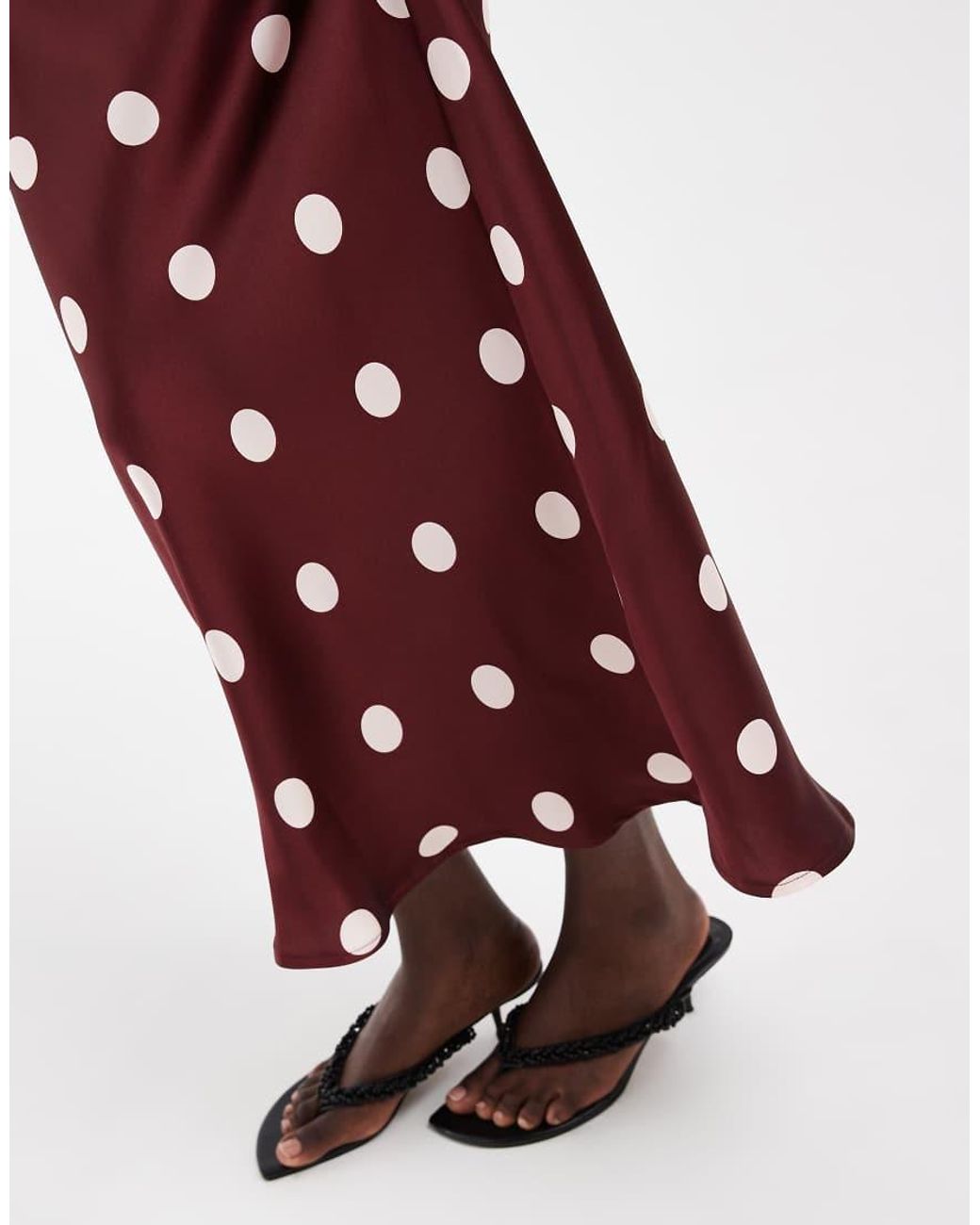 4th & Reckless Red Satin Column Maxi Skirt Co-Ord
