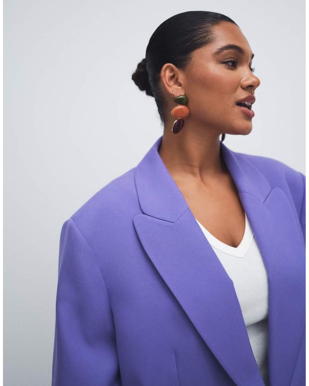 ASOS Purple Curve Tailored Relaxed Mensy Blazer