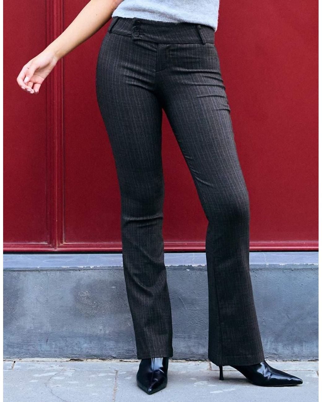 Bershka Tall Bengaline Flared Trousers