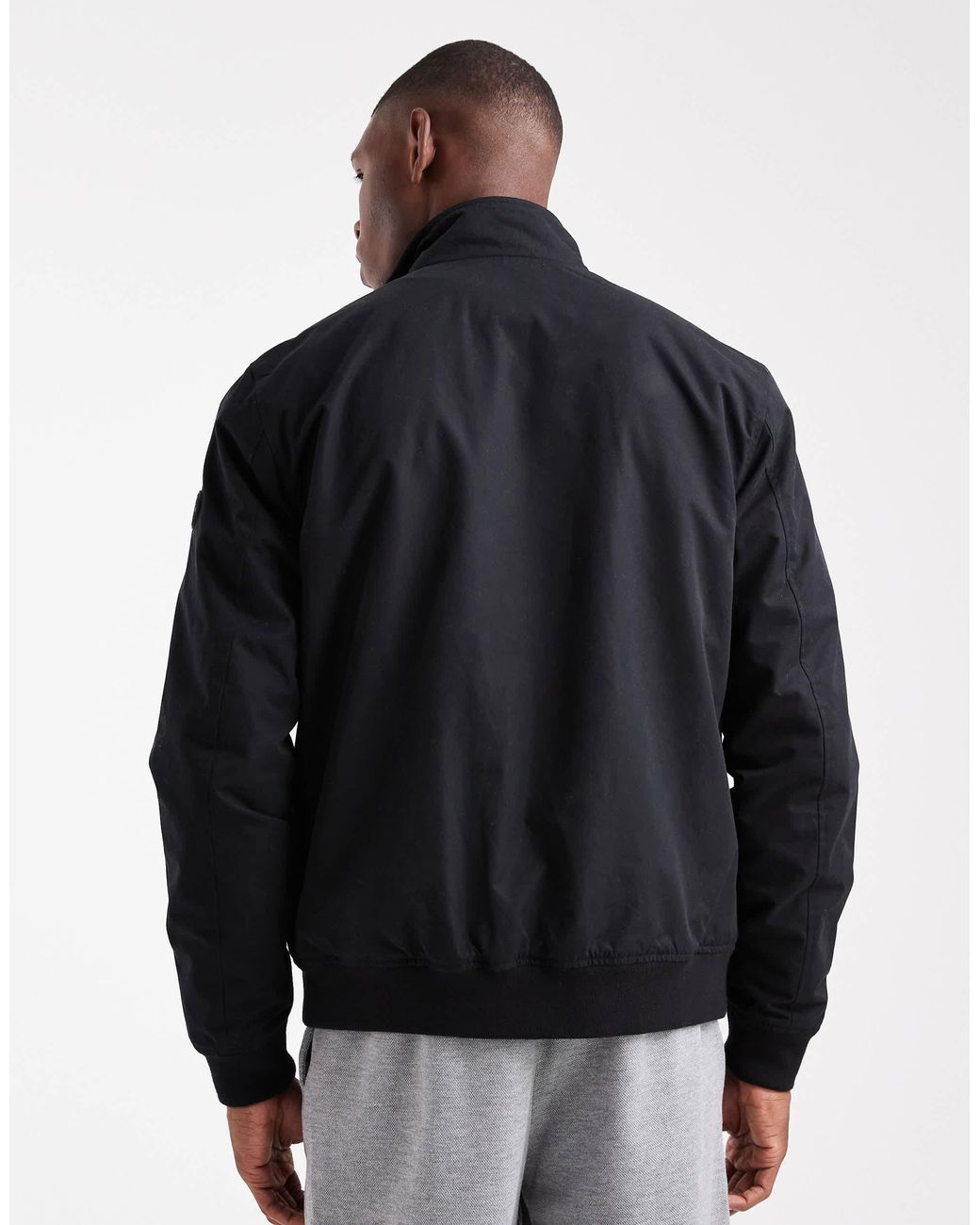 Bomber à col cheminée Threadbare pour homme en coloris Black