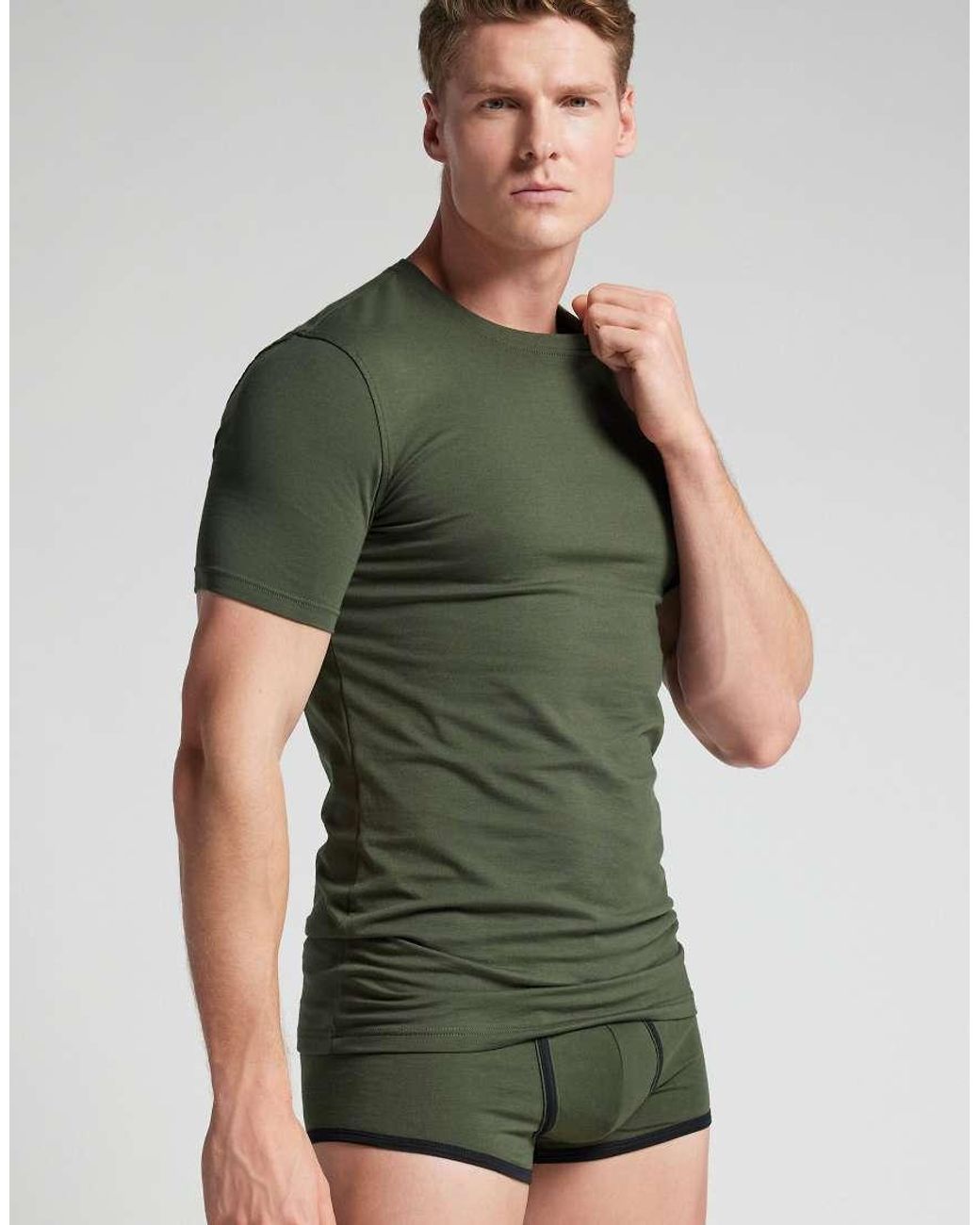 Intimissimi Green Stretch Superior Cotton T-Shirt for men