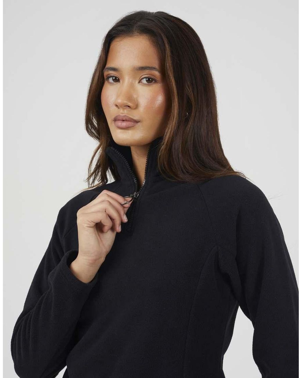Brave Soul Blue Quarter Zip Polar Fleece Sweatshirt