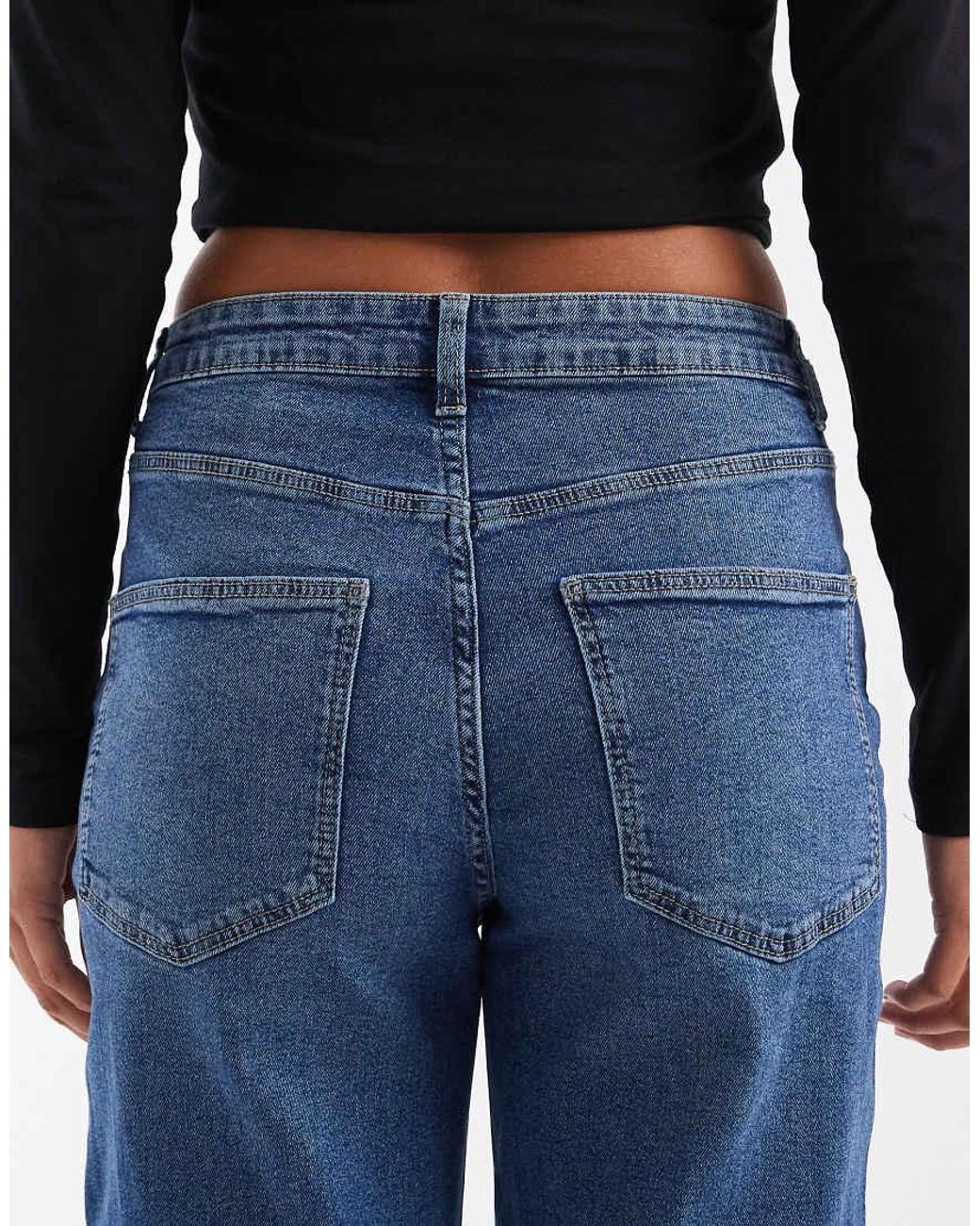 Vero Moda Blue High Rise Wide Leg Jeans