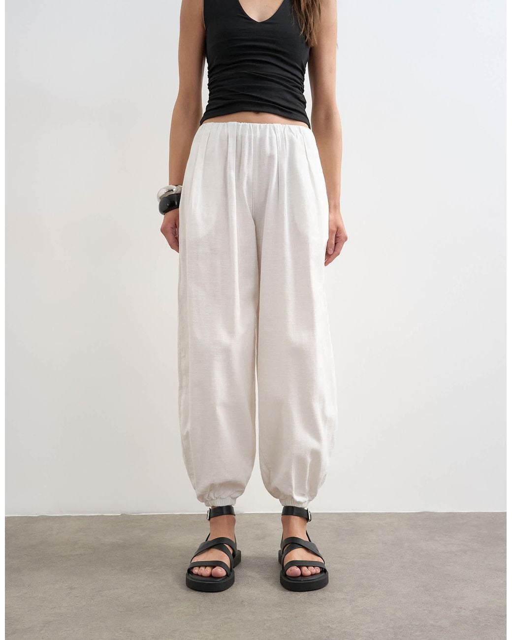 TOPSHOP White Balloon Trouser