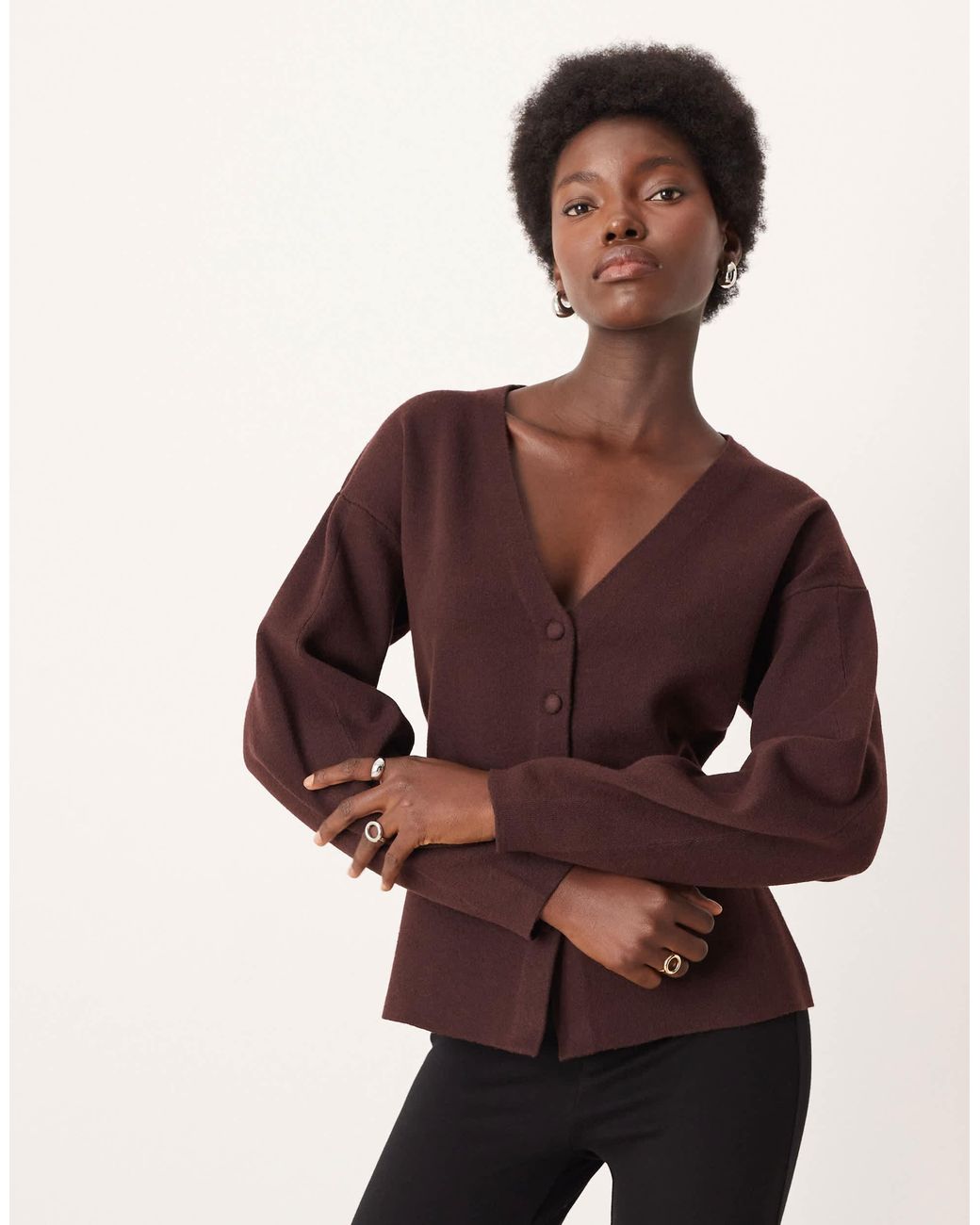 Jdy Natural – figurbetonte strickjacke