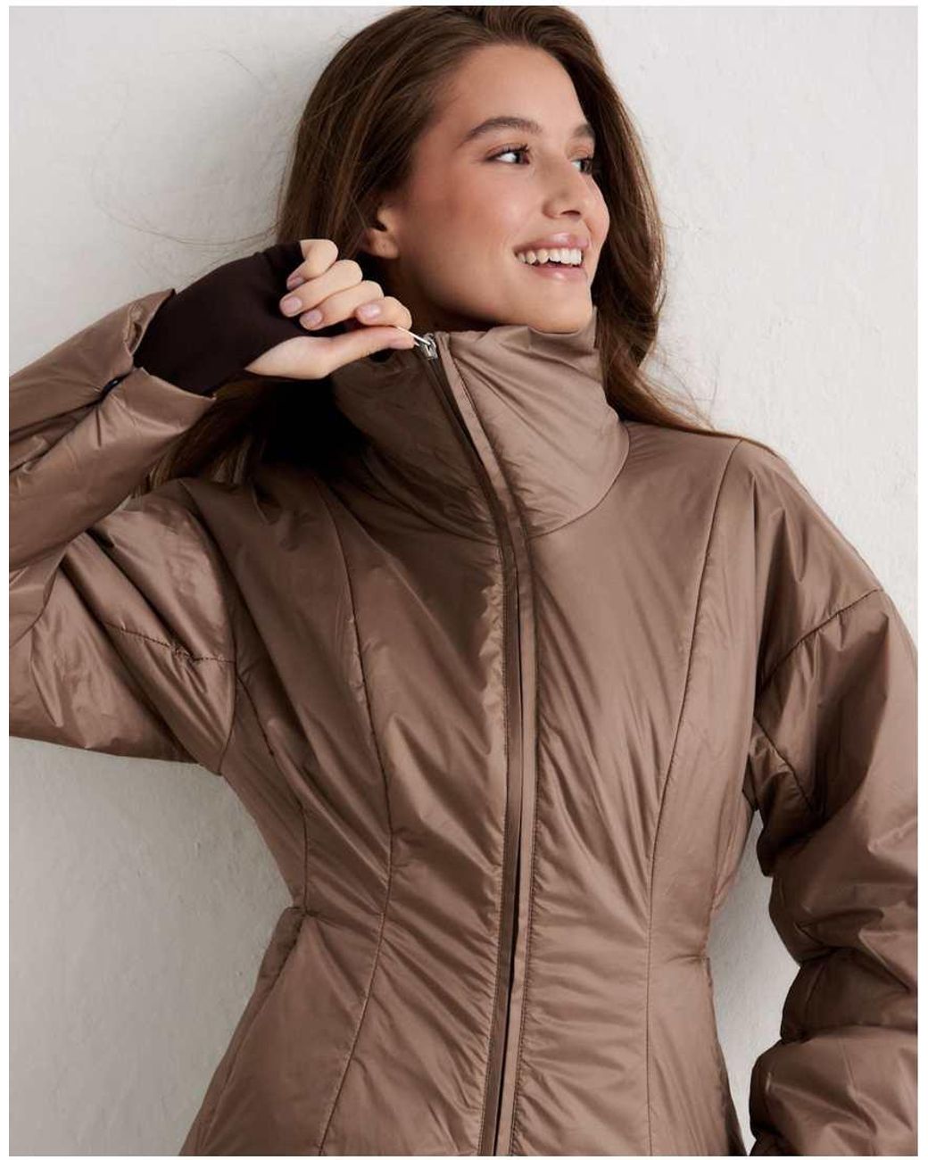 Aim'n Natural Espresso Padded Jacket