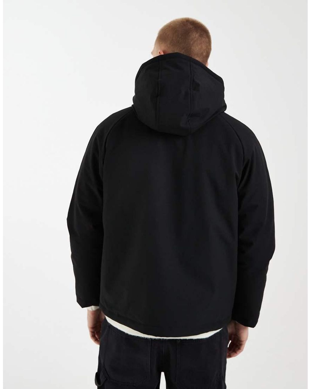 Redefined Rebel Black Boxy Oversized Jacket for men