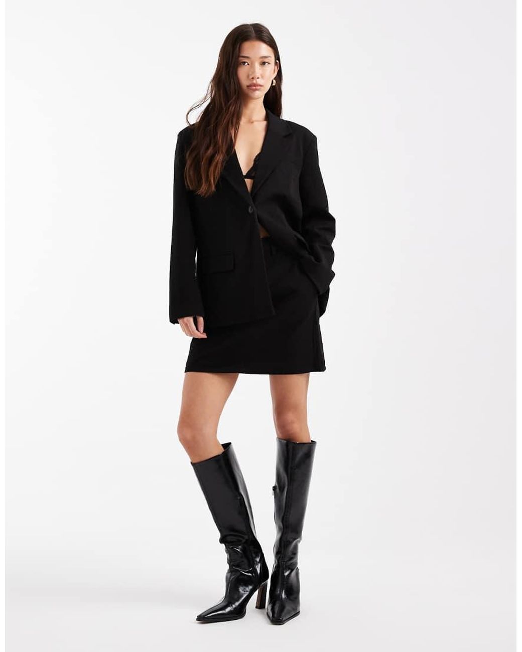 Object Black Boyfriend Fit Tailored Blazer Co-ord