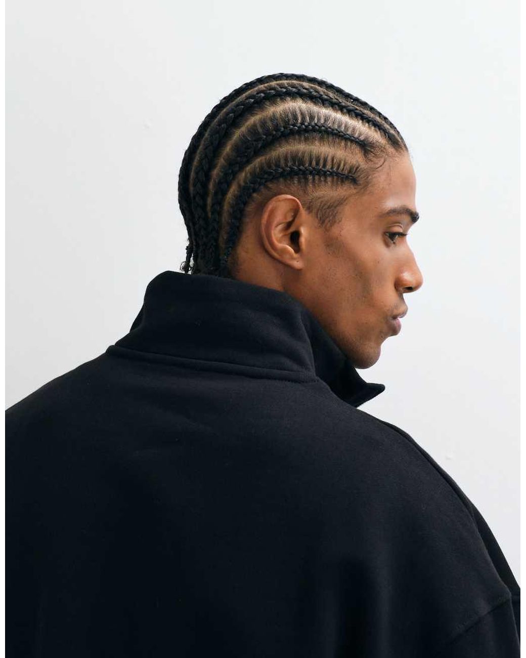 ASOS Black Premium Heavyweight Oversized Quarter Zip Sweatshirt for men