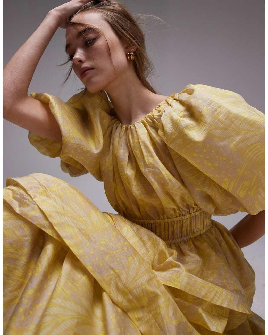 & other stories printed ruffle bib midi dress & Other Stories Floral Print Midi Dress UFO No More