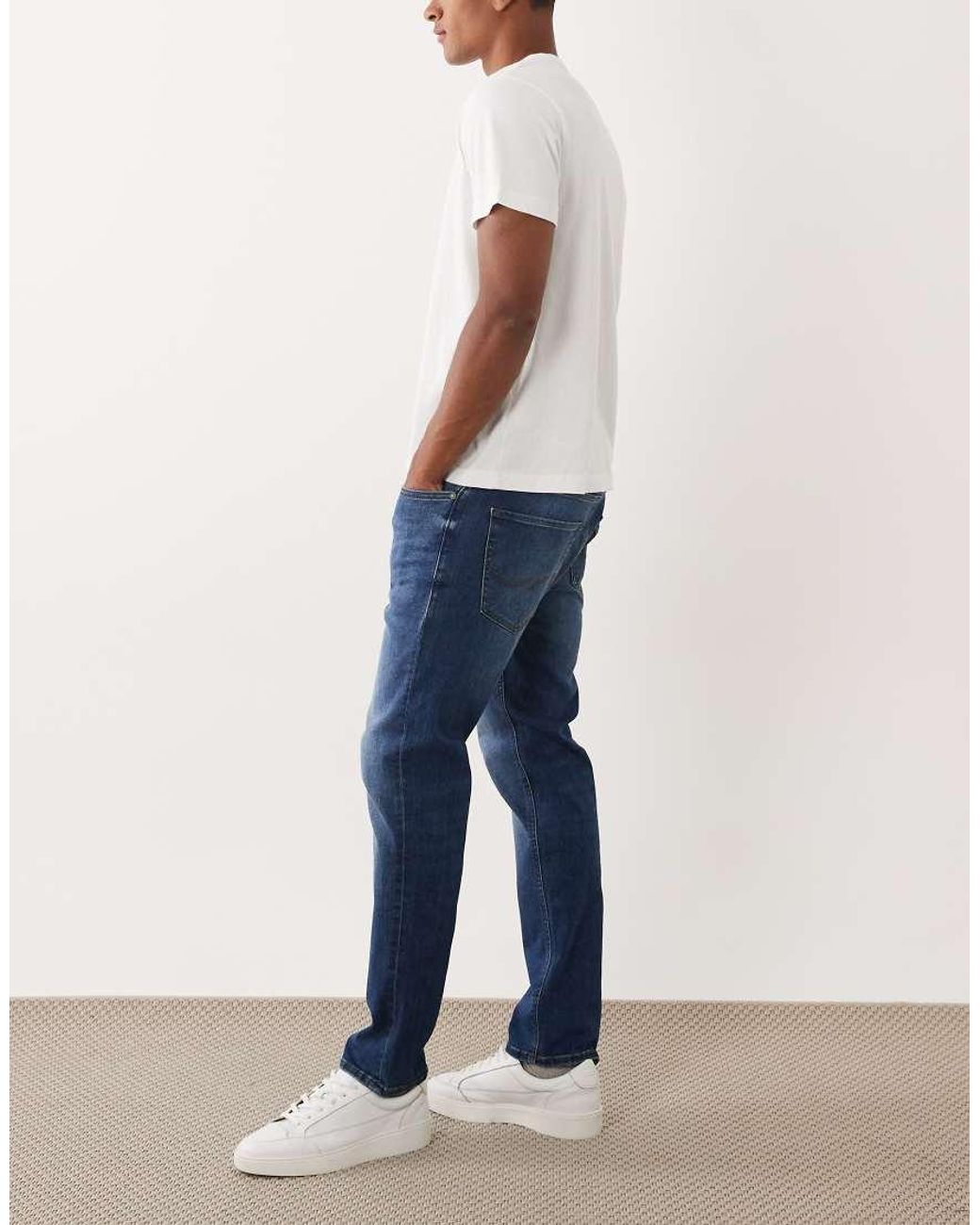 Jack & Jones Blue Mike Tapered Jeans for men