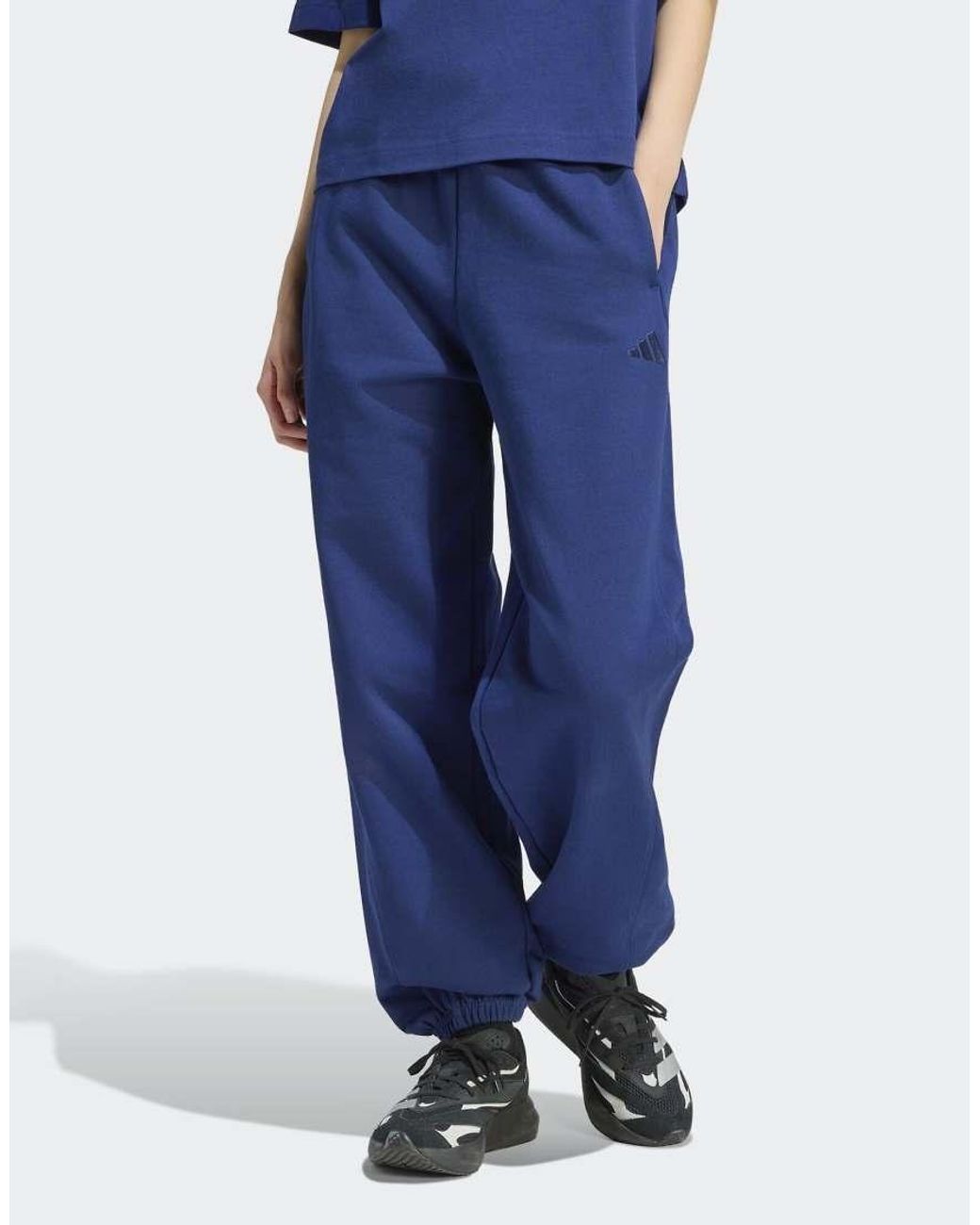 Adidas Originals Blue Adidas Kit Small Logo Loose Cuffed Pants