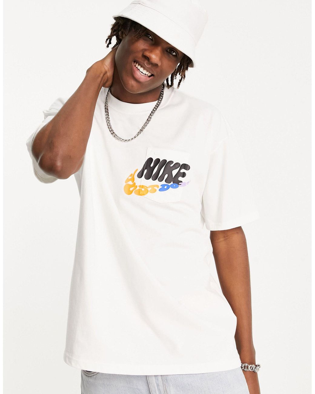 Nike Sport Power Oversized Heavyweight T-shirt in White for Men | Lyst  Australia