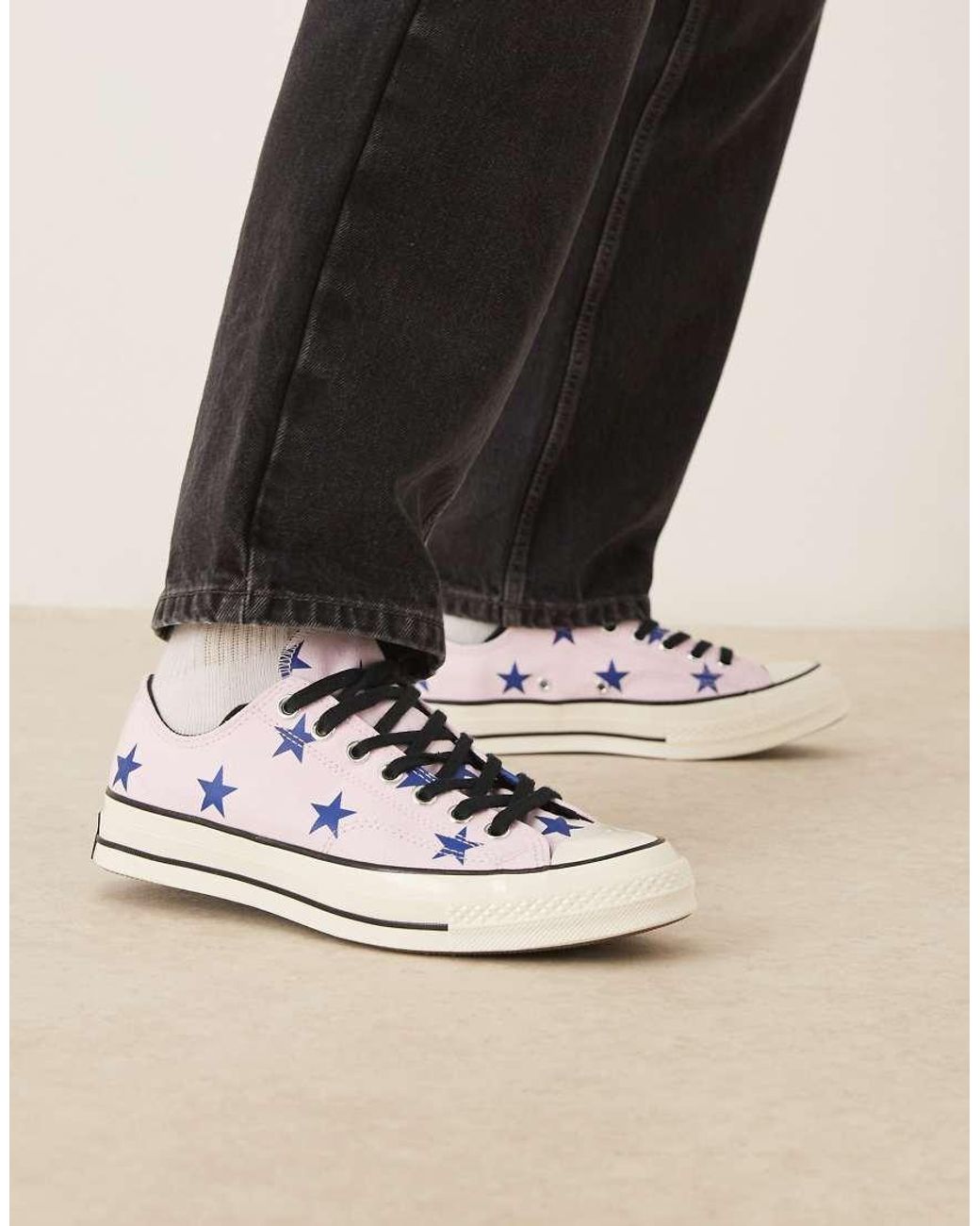 Converse Black Chuck 70 Ox Trainers With Star Print for men