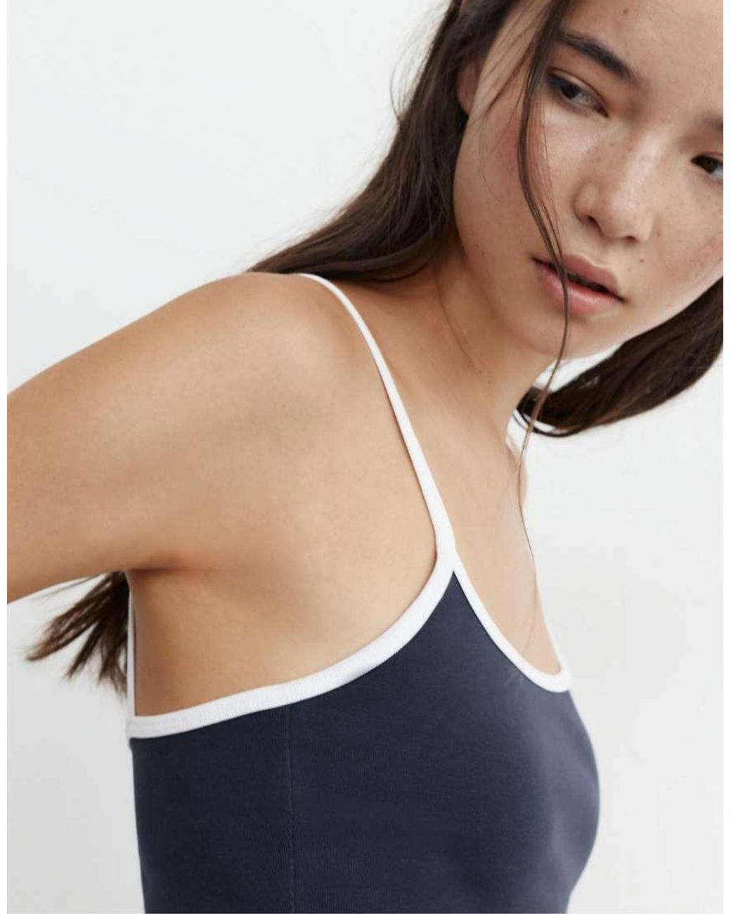 Pull&Bear Blue Fine-strap Top