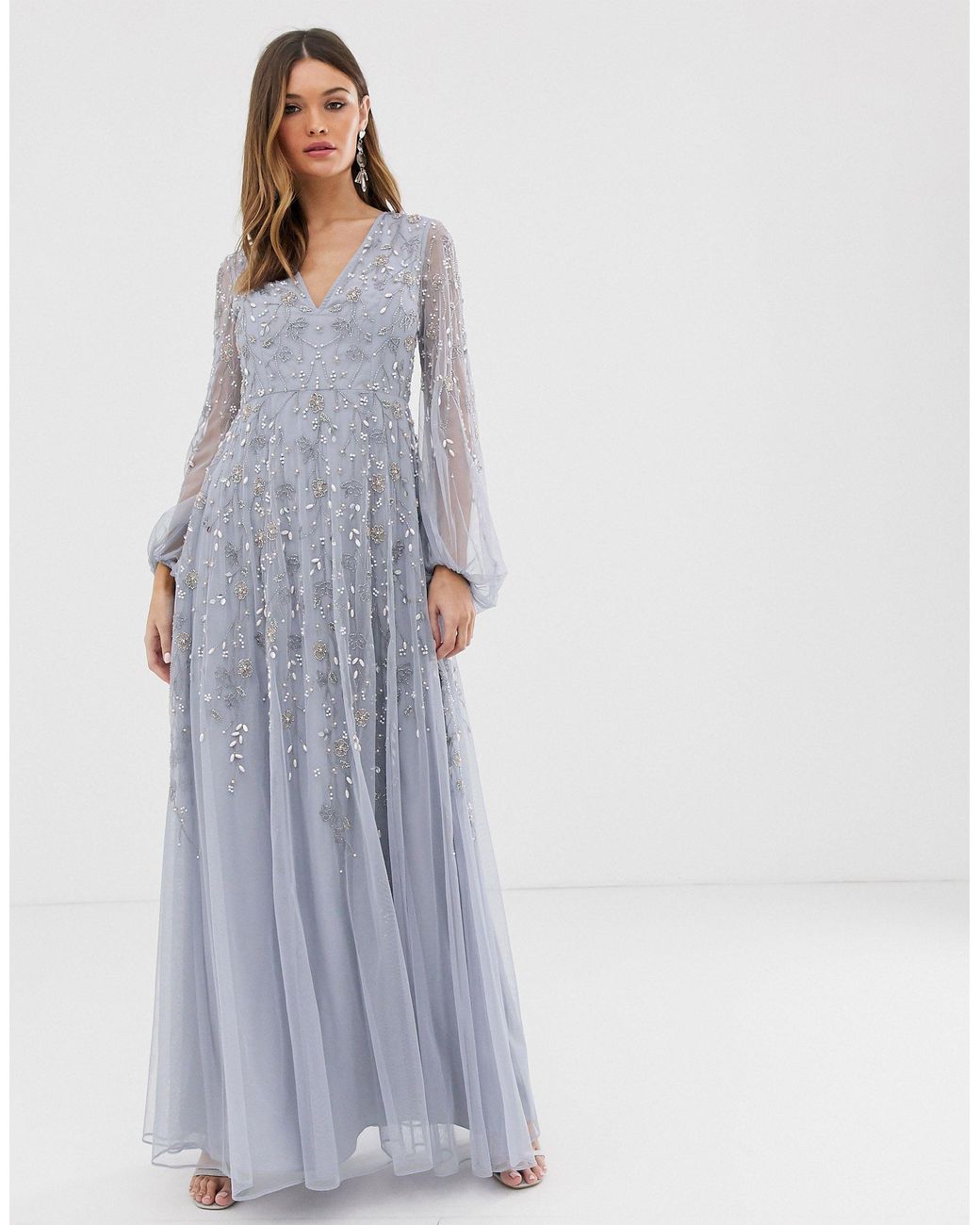 ASOS Synthetic Maxi Dress With Blouson 
