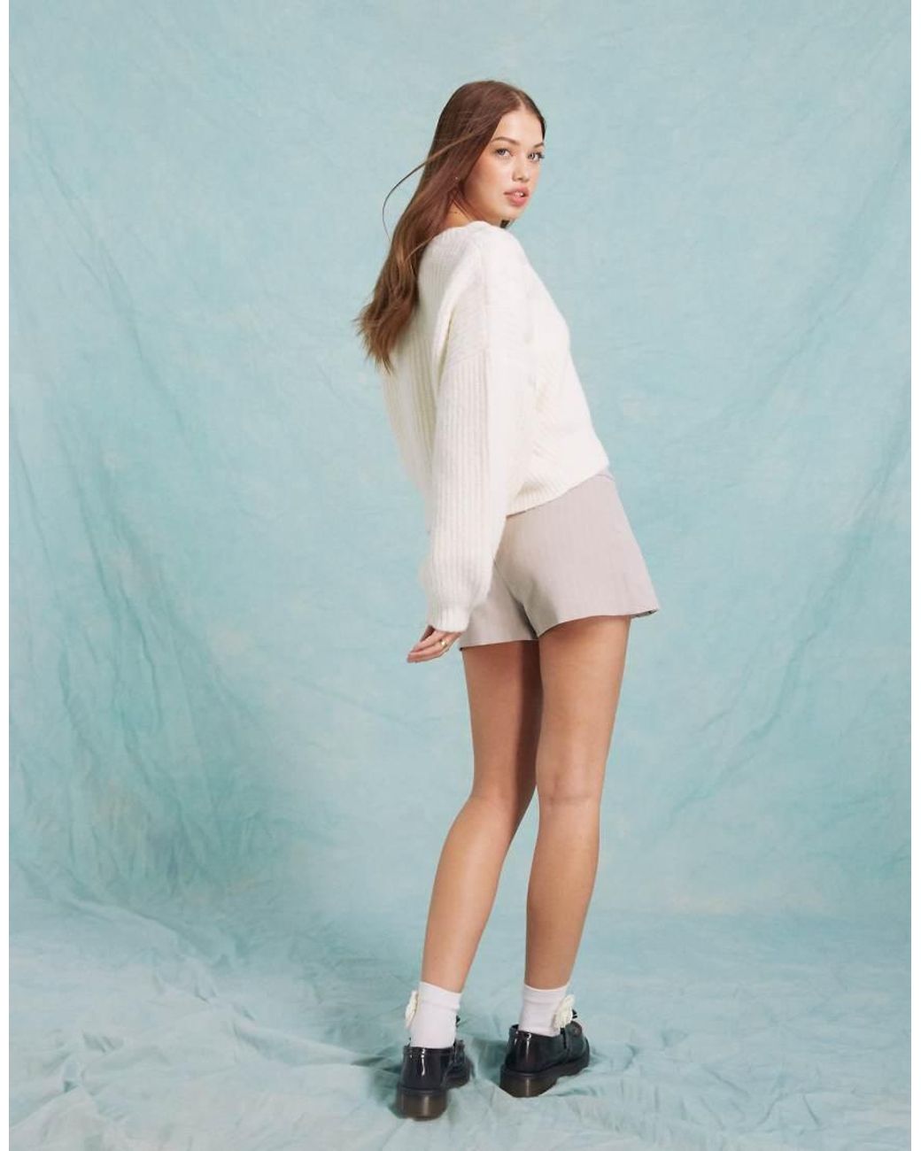 Miss selfridge cropped cardigan in cream 2025