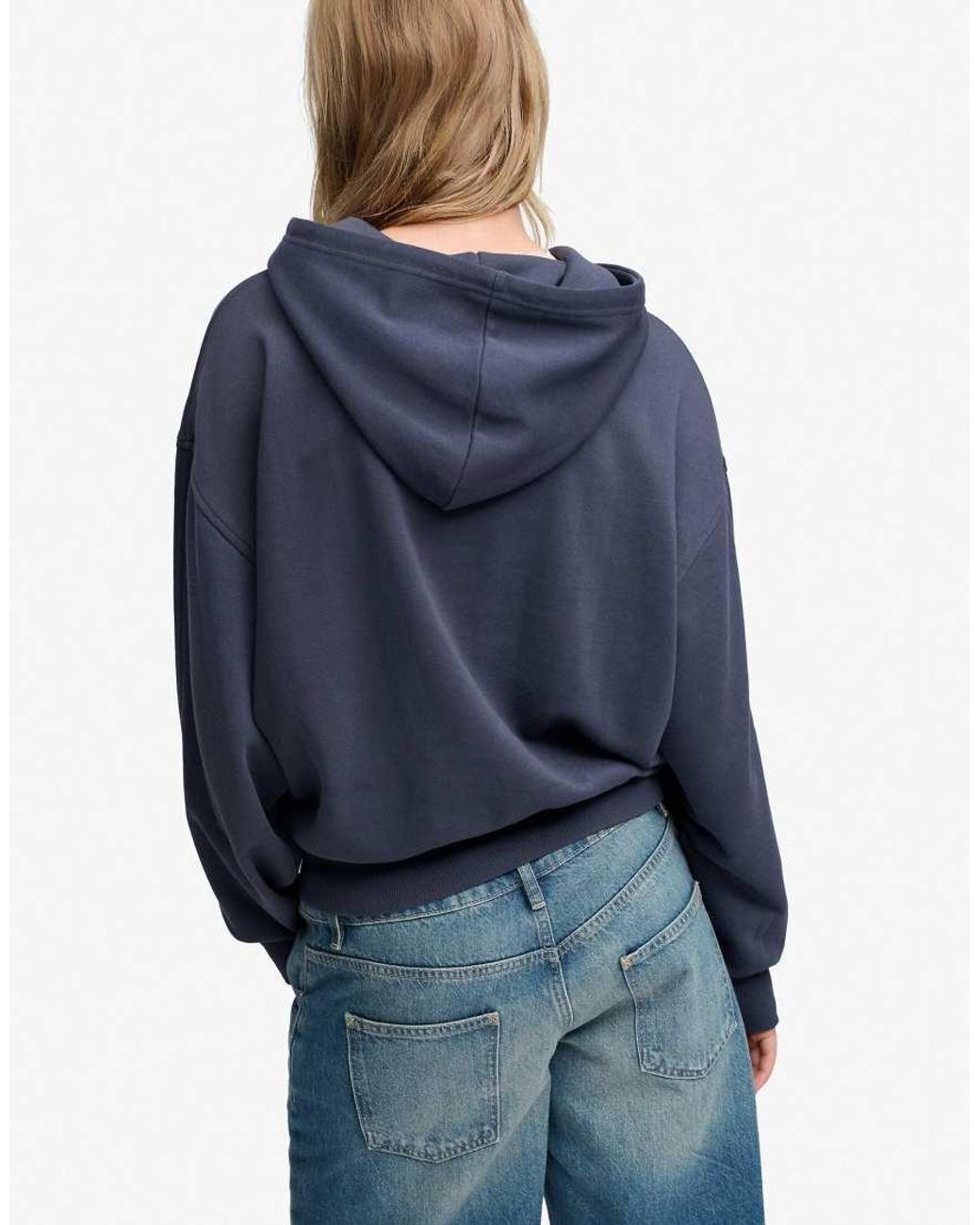 Bench x Superdry & Co Blue Oversized Applique Hoodie