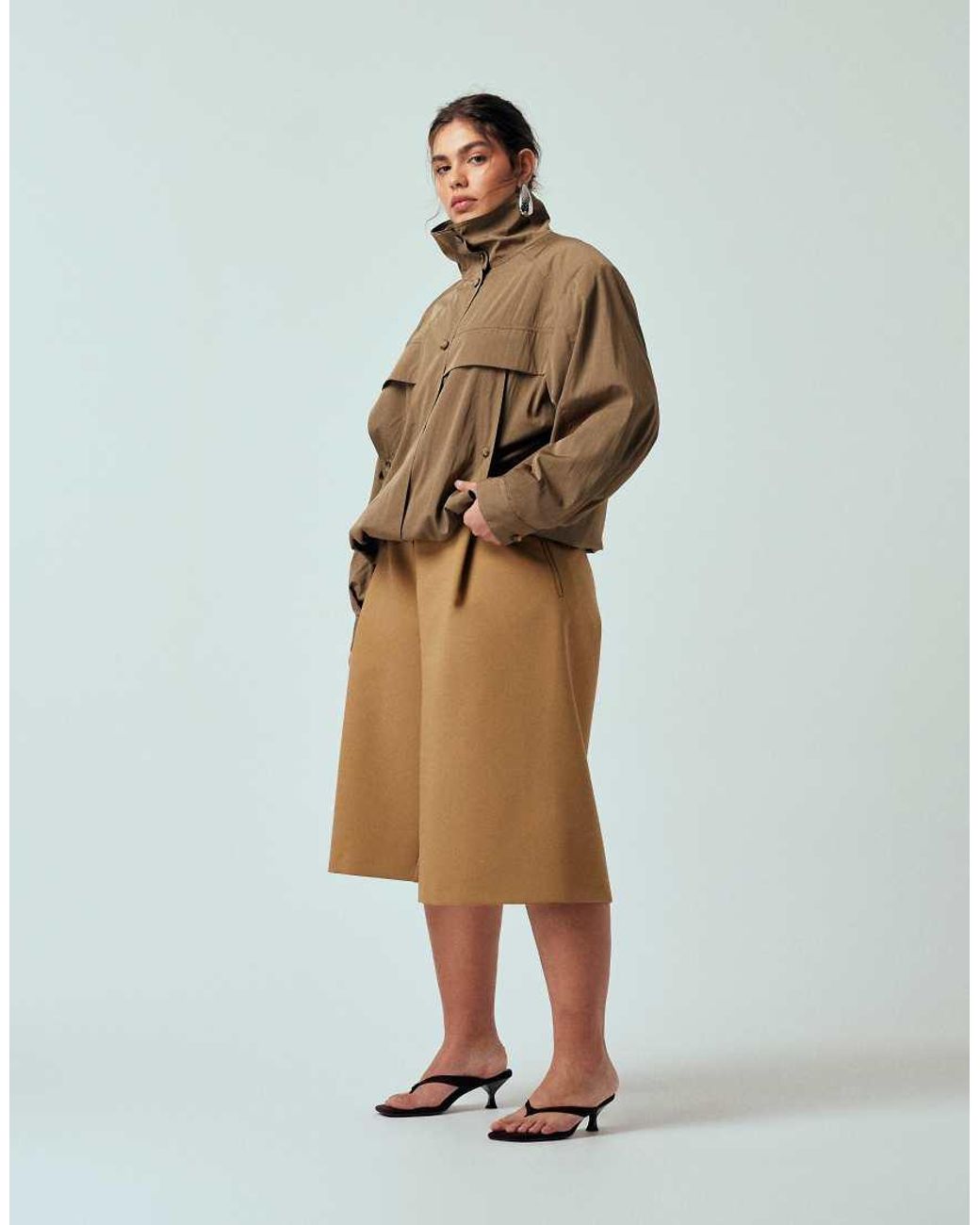 ASOS Black Asos Design Curve Longline Tailored Cullottes