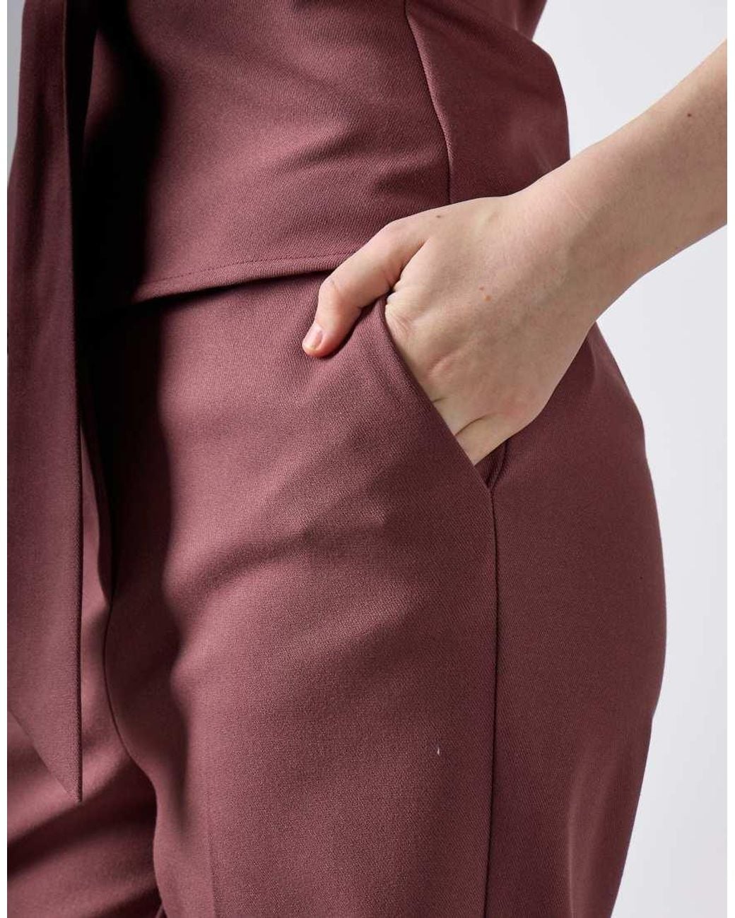 NARRATED Red Flare Suit Trousers