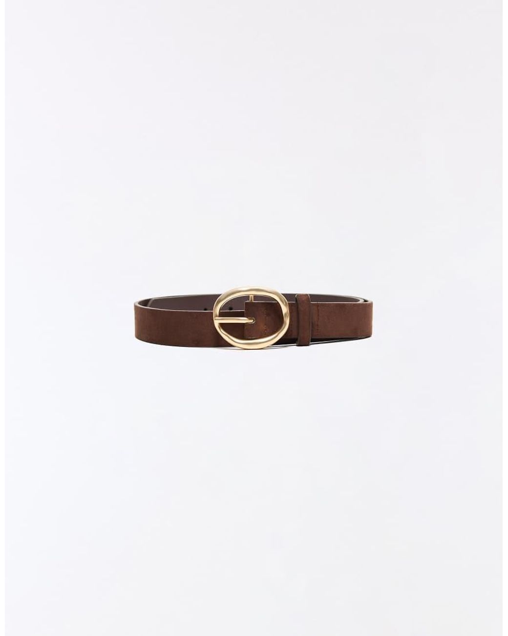 Bershka Blue Leather Effect Belt With Buckle