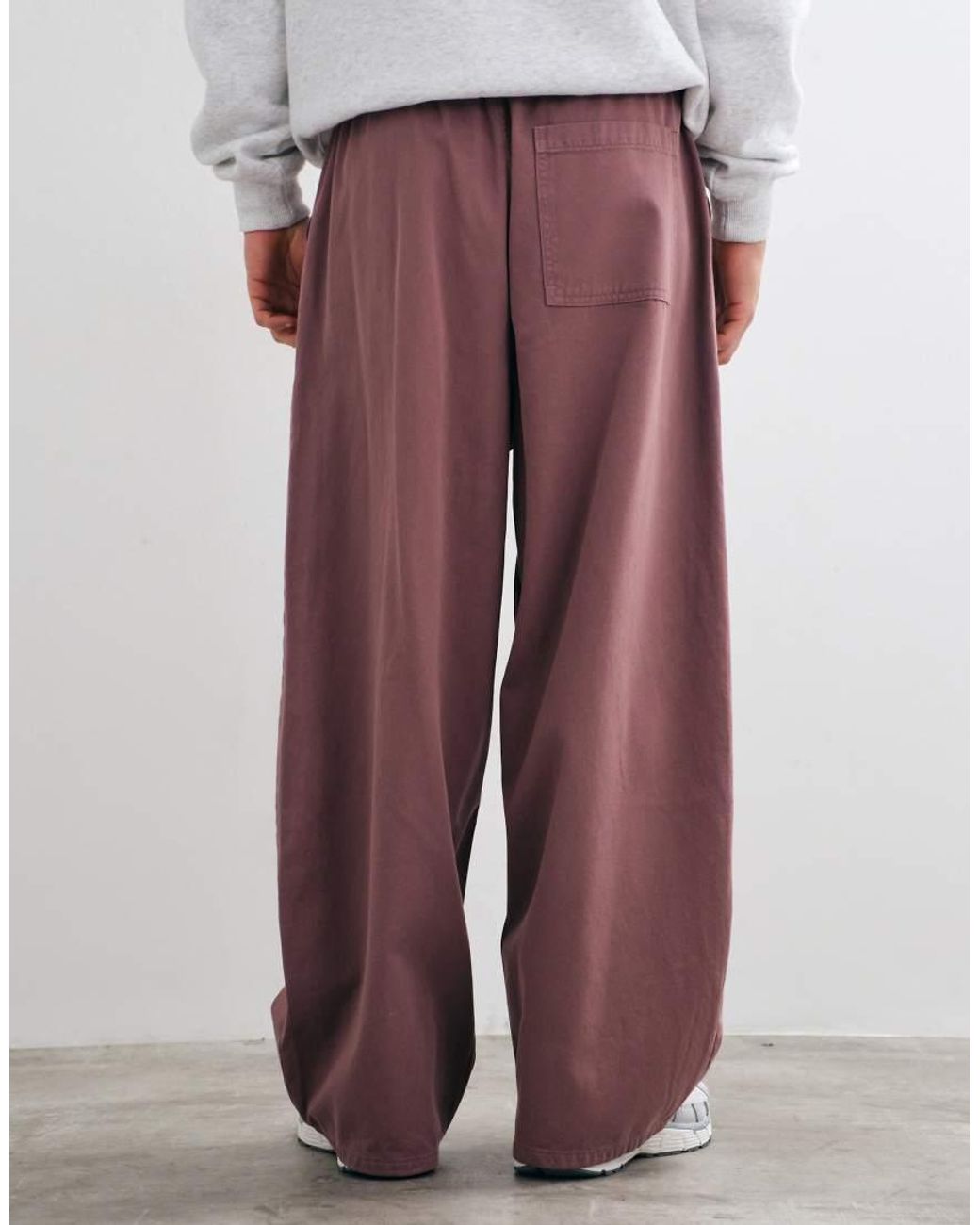 ASOS Purple Asos Dsign Oversized baggy Trousers for men