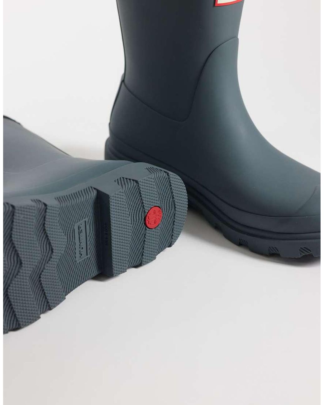 Hunter Blue Unisex Downpour Tall Wellington Boots