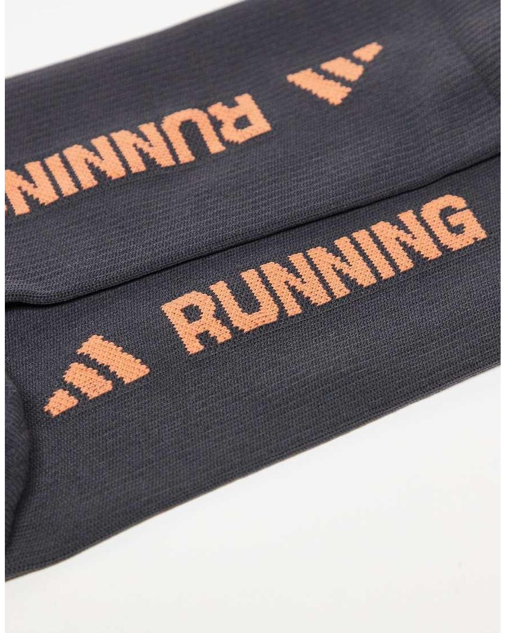 Adidas Originals Blue Adidas Running Socks With Back Print for men