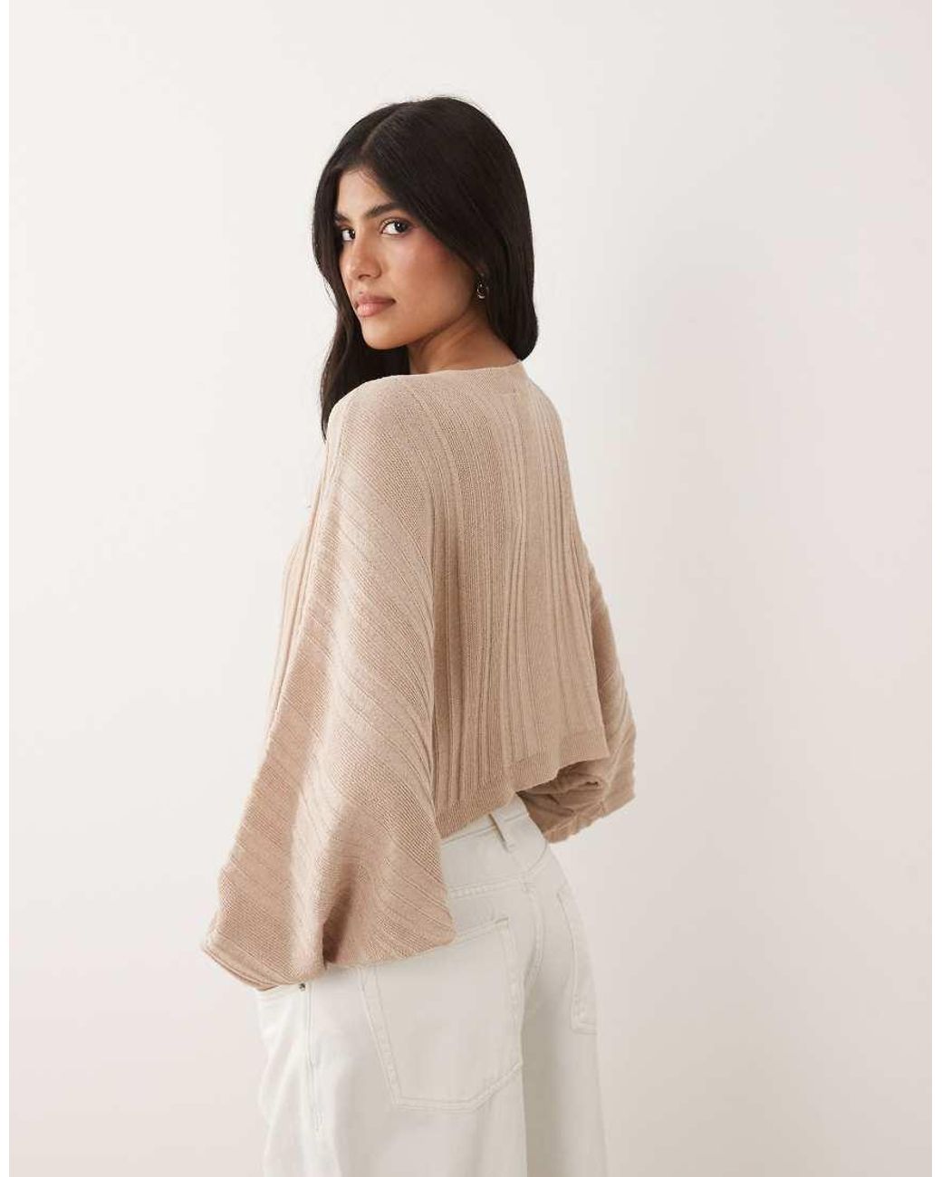 ASOS Brown Knitted Batwing Cardigan