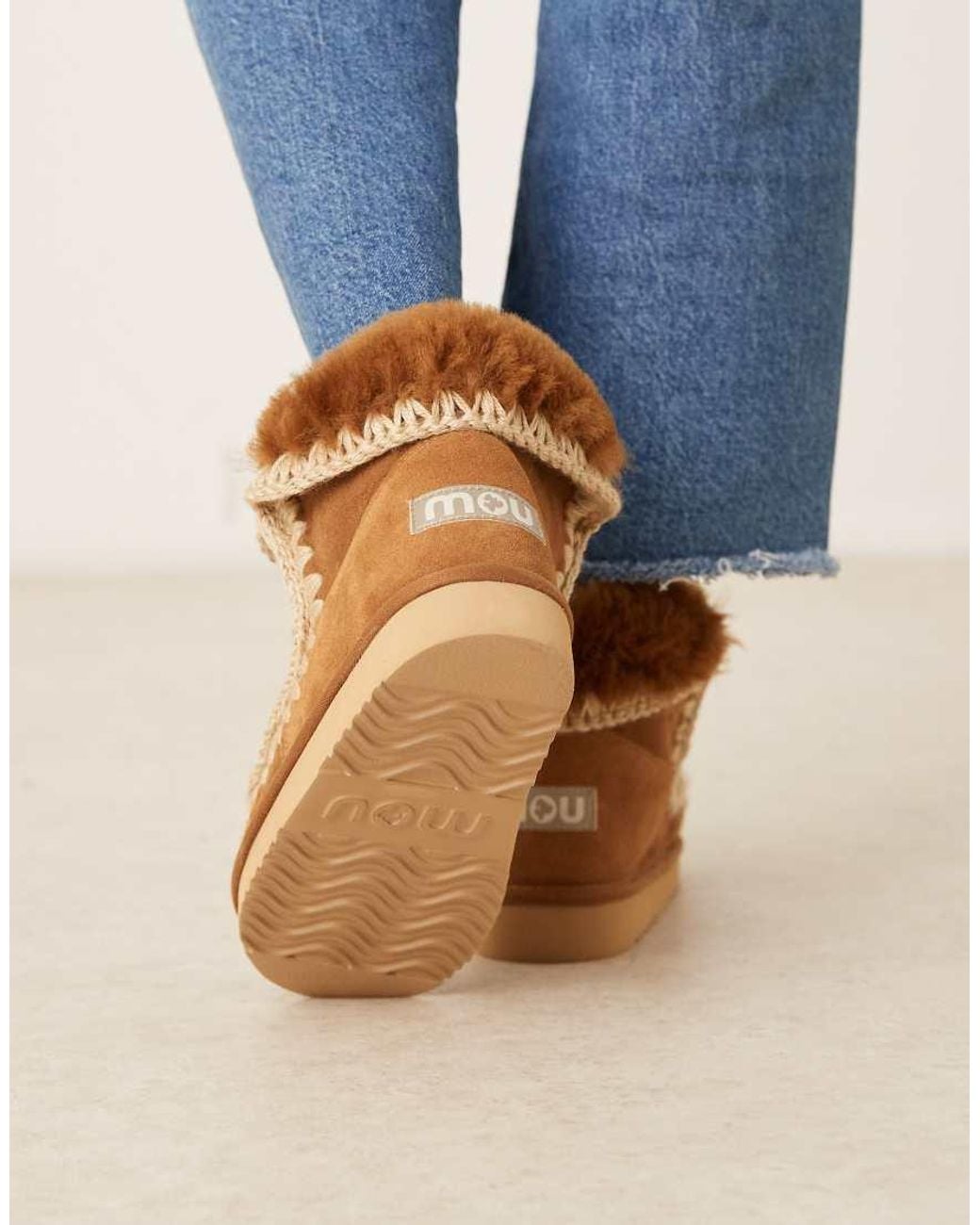 Mou Blue 18 Shearling-lined Suede Boots