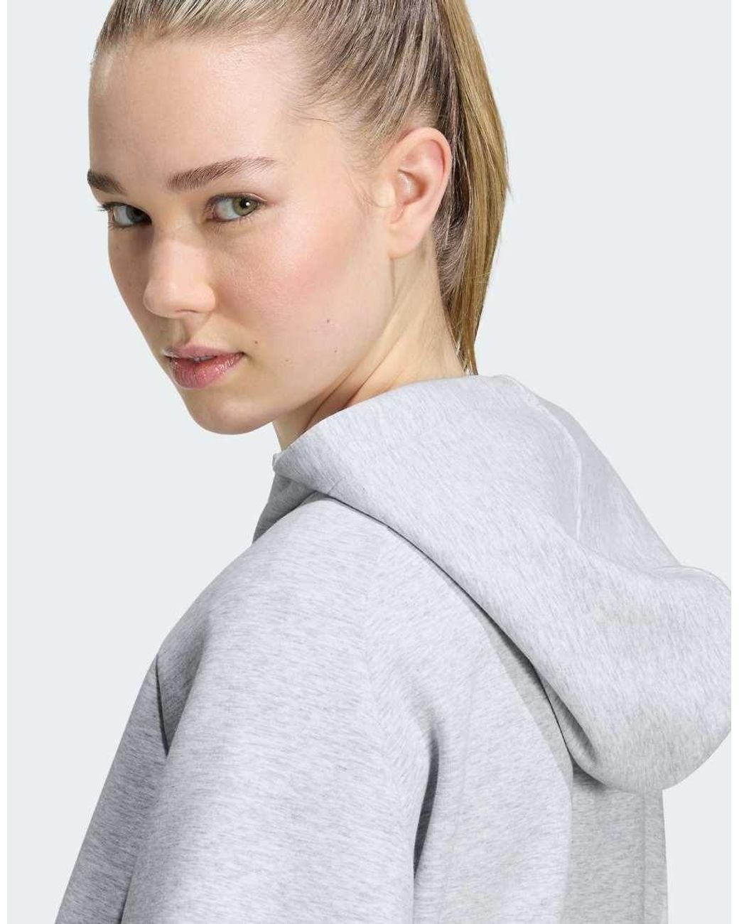 Adidas Originals Blue Soft Lux Full-zip Hoodie