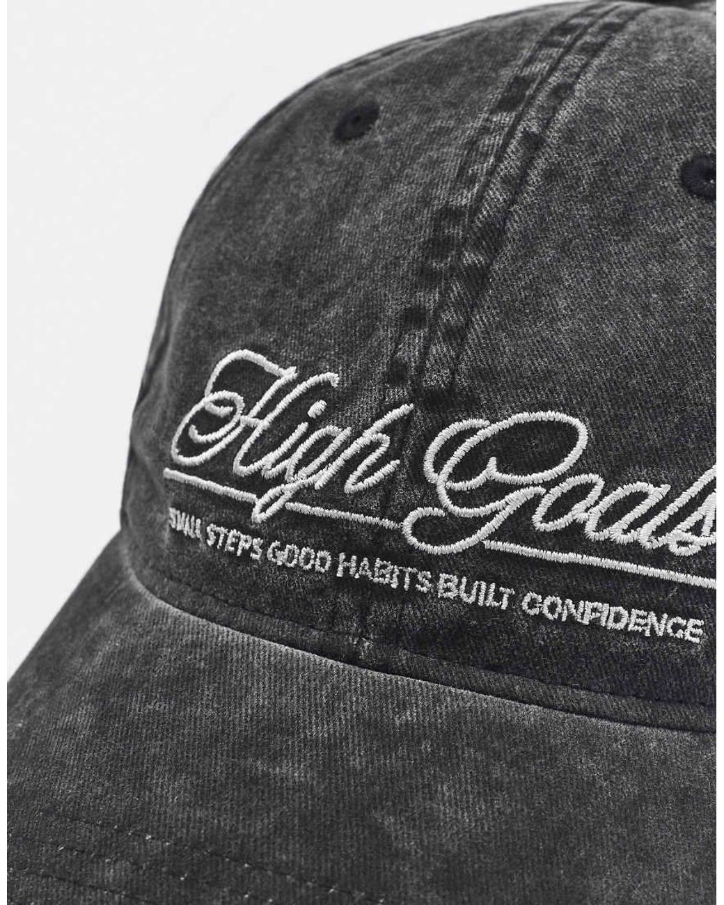 Pull&Bear Blue 'high Goals' Embroidered Cap for men