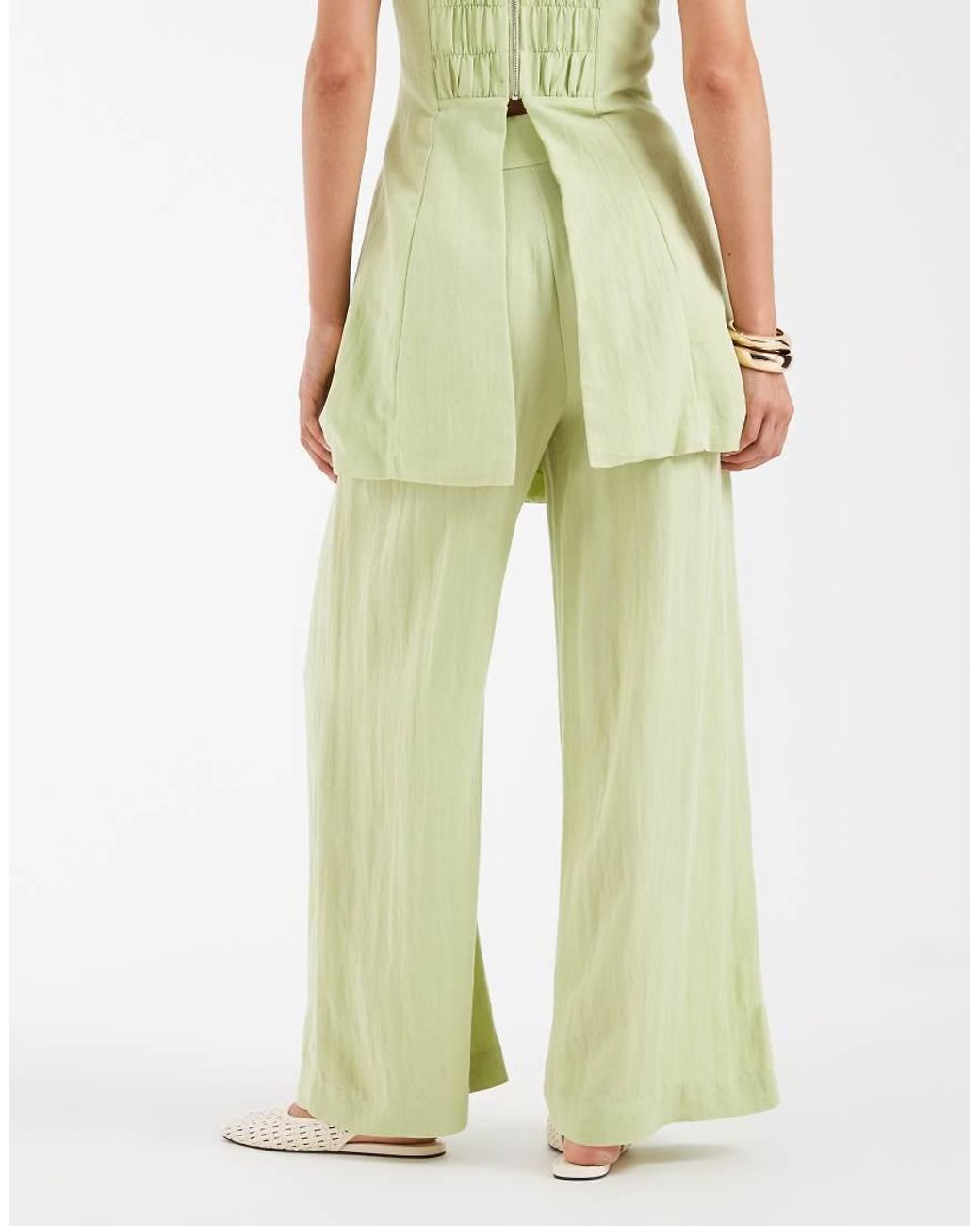 Vero Moda White High Waist Wide Leg Trouser Co-ord