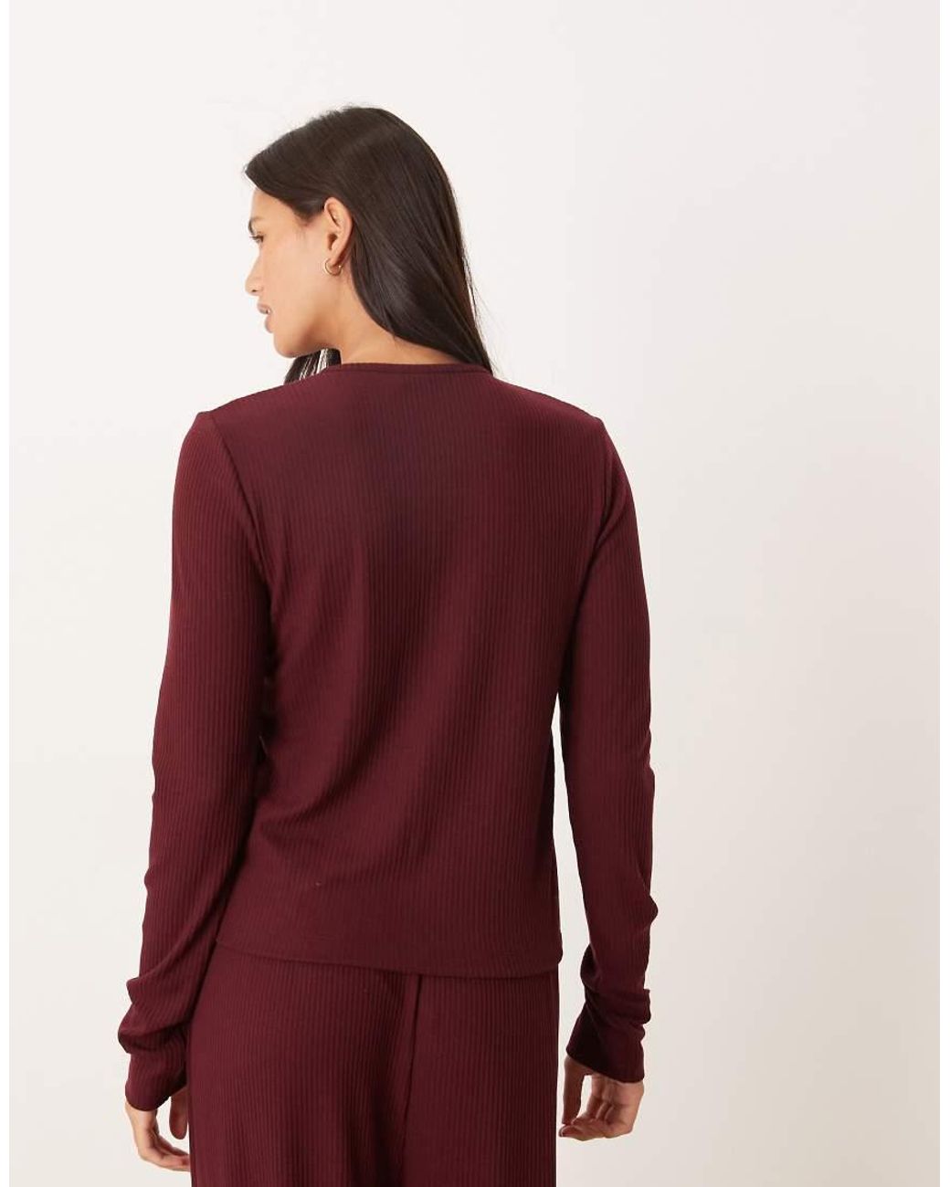 ASOS Red Lounge Mix & Match Rib Cardigan