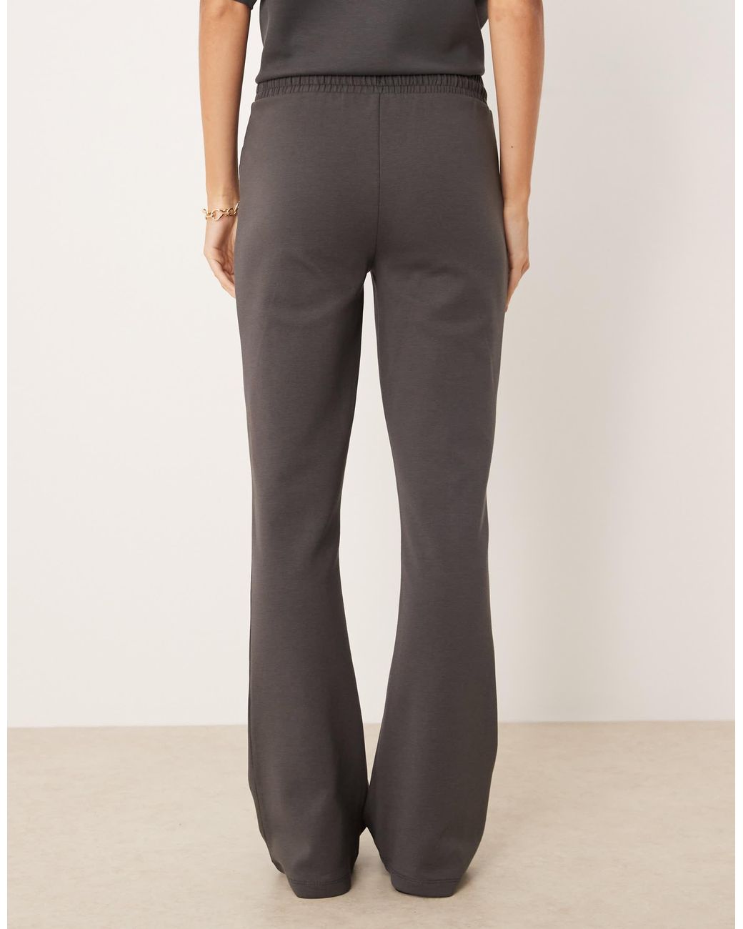 ASOS Gray Interlock Flared Sweatpants