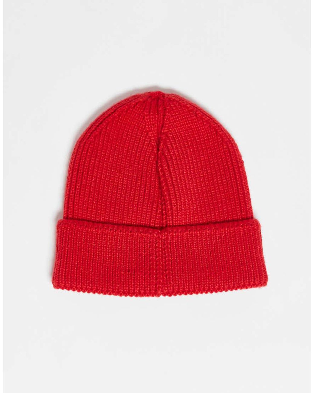 Berretto Con Risvolto E Logo Squadrato di The North Face in Red