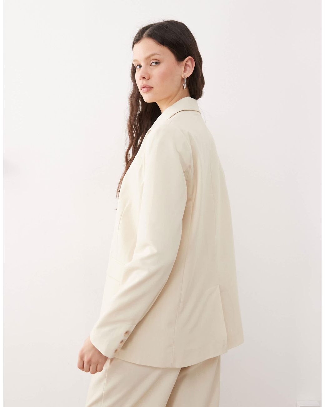 Miss Selfridge Natural Oversized Essentials Blazer