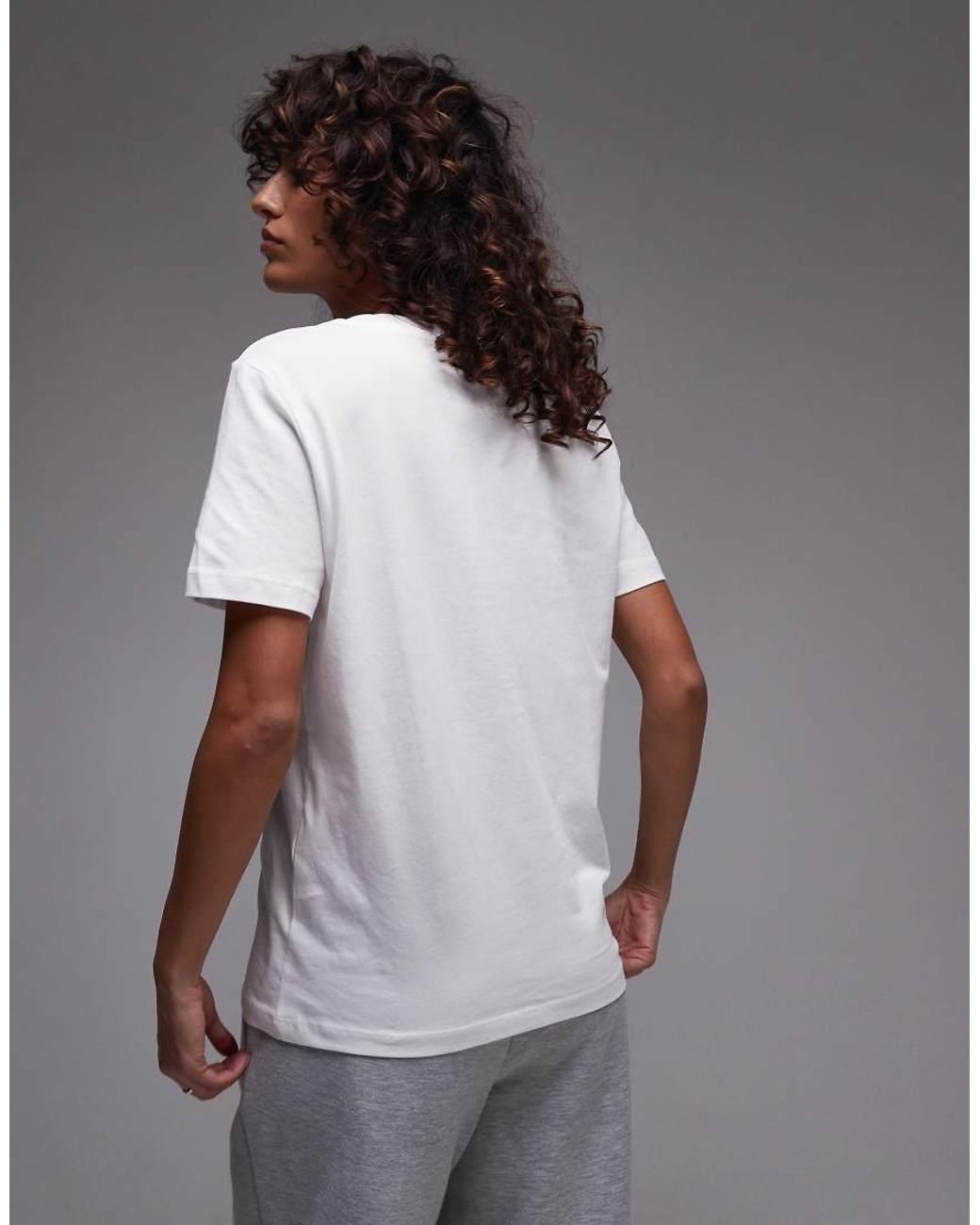 SELECTED White V Neck T-shirt With Short Sleeves