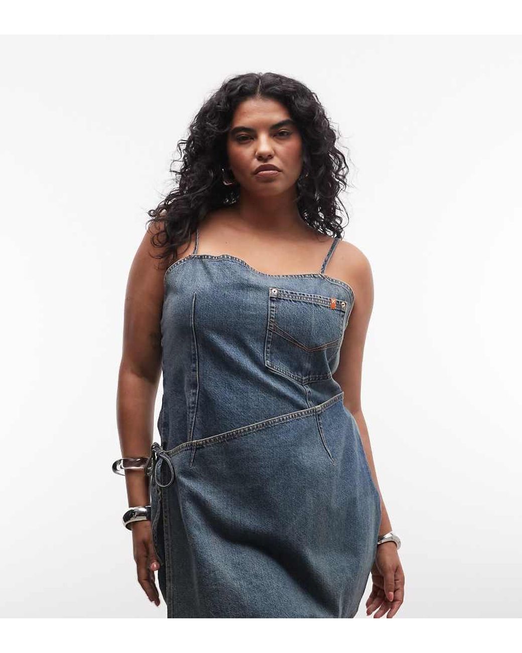 Collusion Blue Plus Denim Wrap Dress