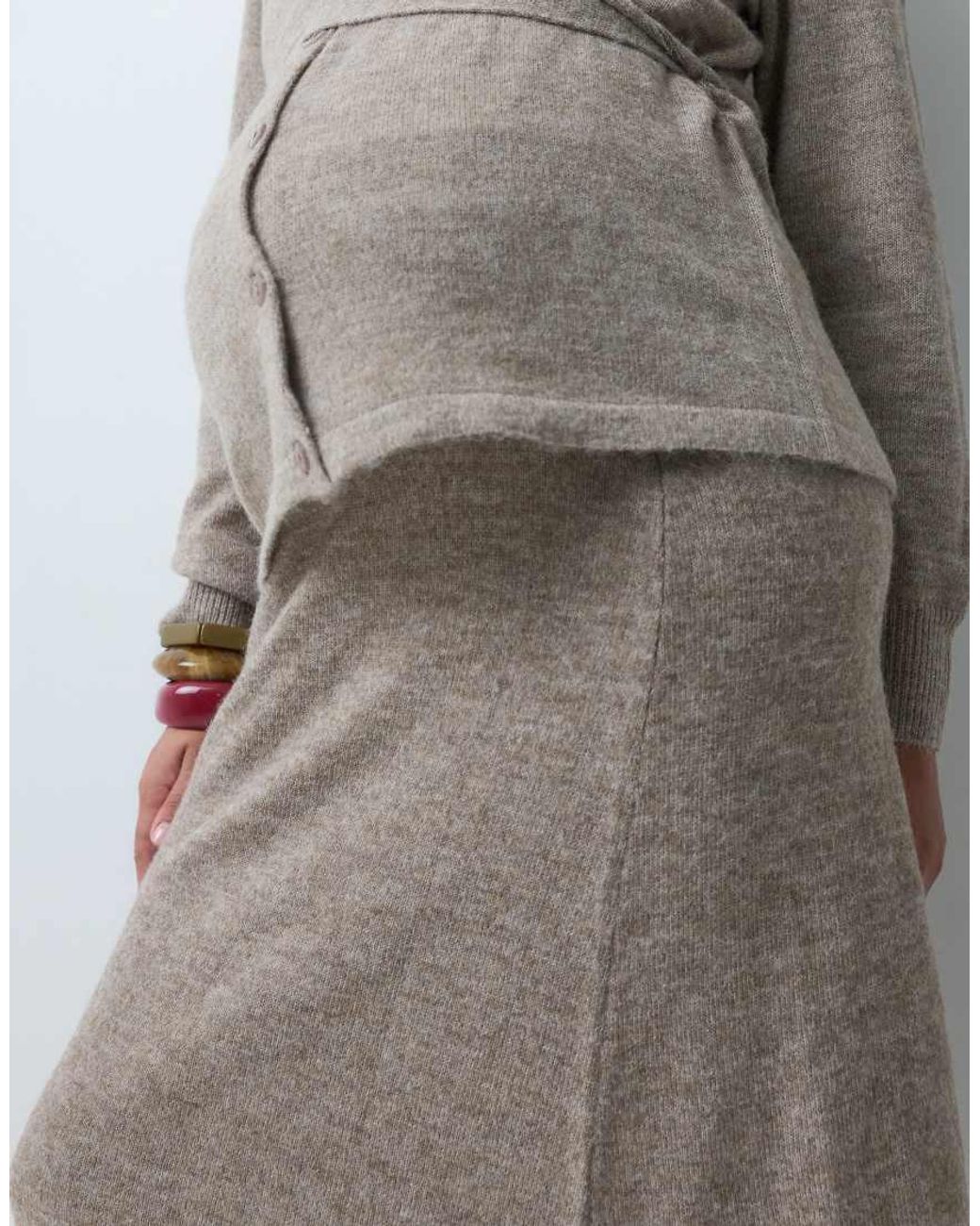 Vero Moda Gray Knitted Maxi Skirt Co-Ord