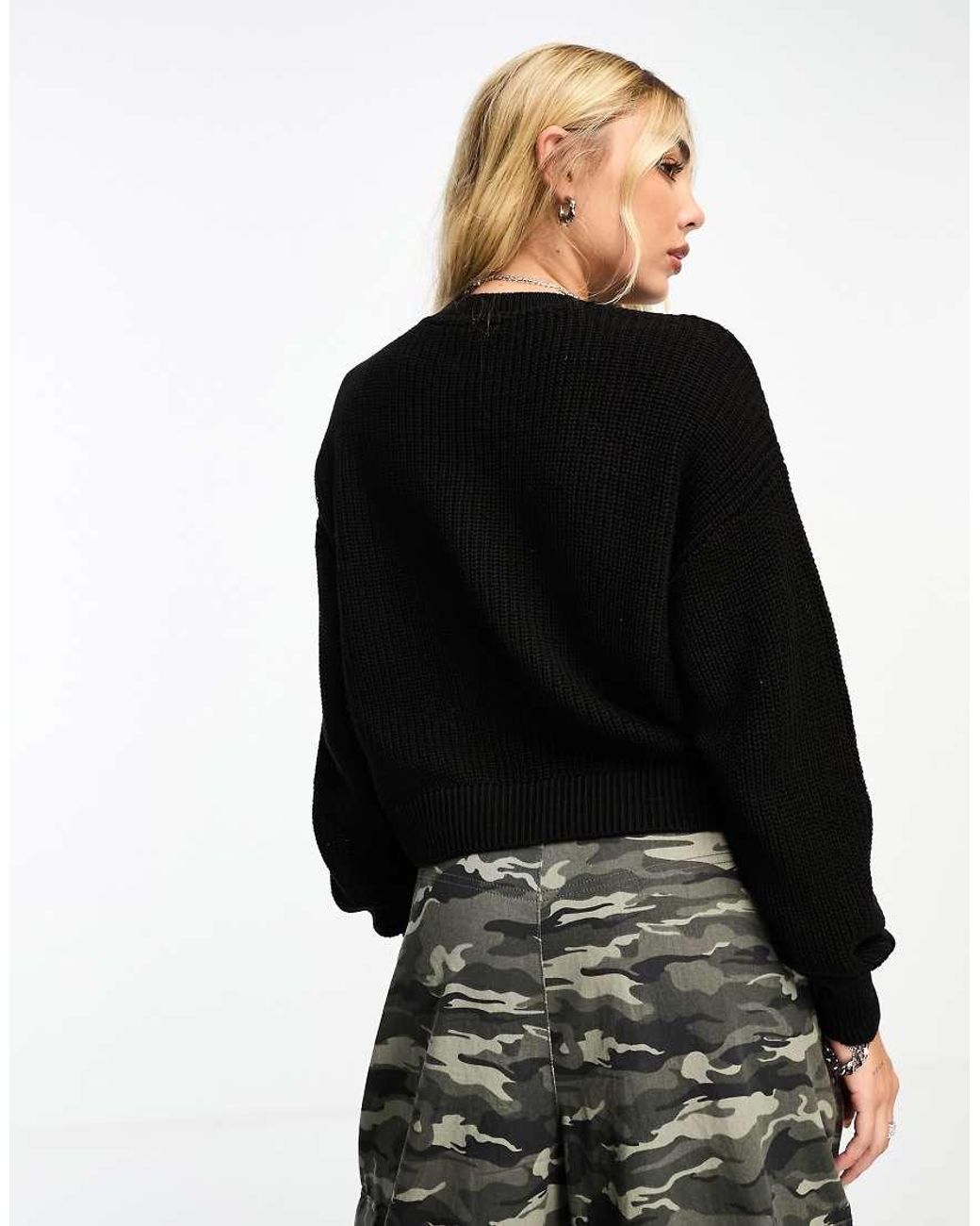Noisy May Black Crew Neck Jumper