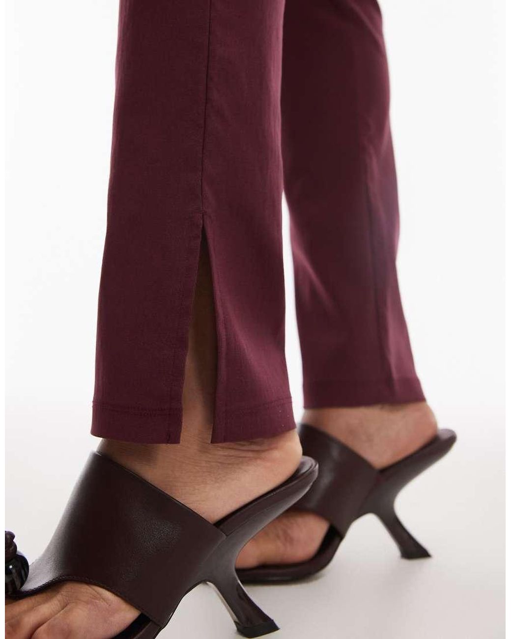 ASOS Legging Van Bengaline Met Zijsplit in het Red